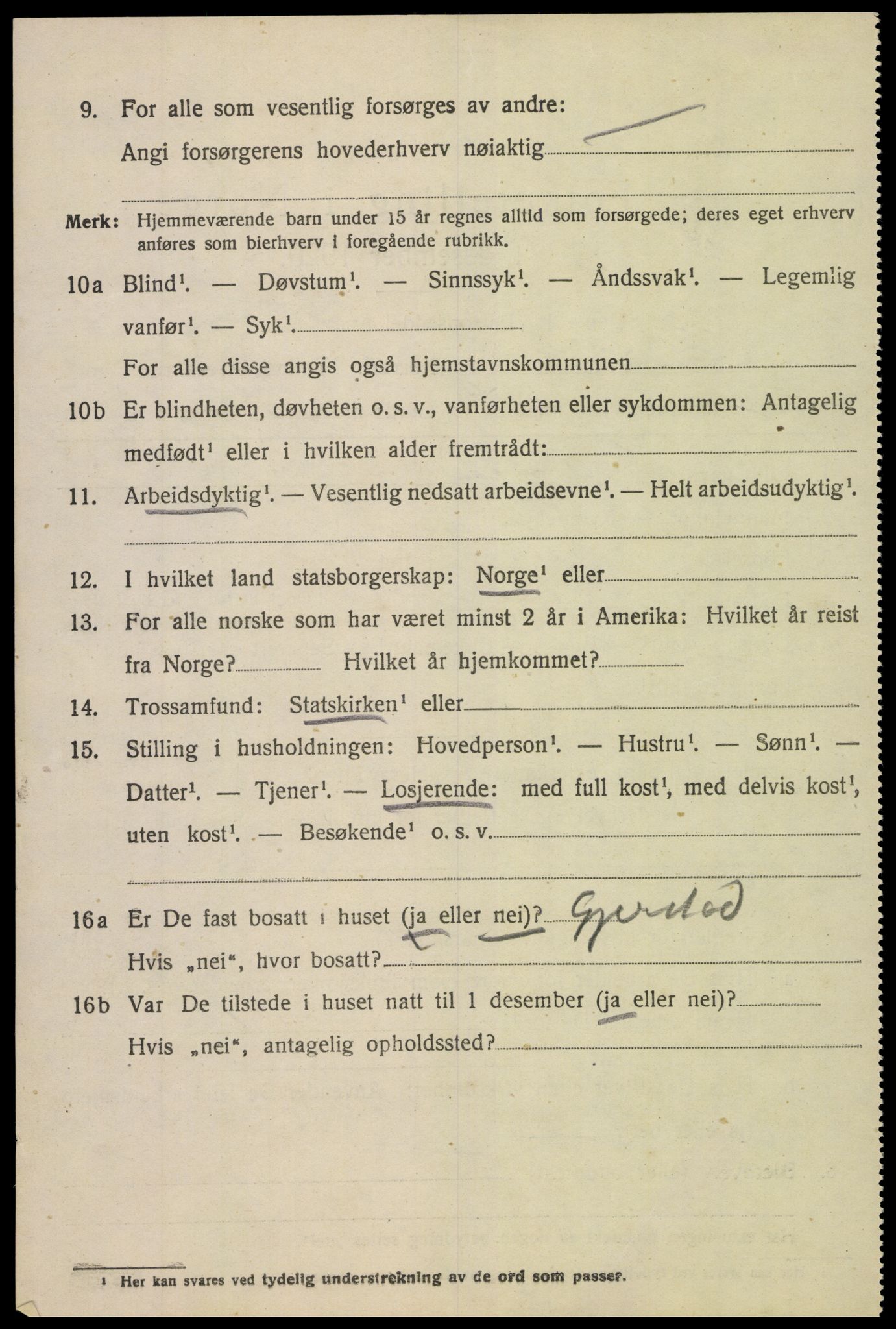 SAK, 1920 census for Søndeled, 1920, p. 7092