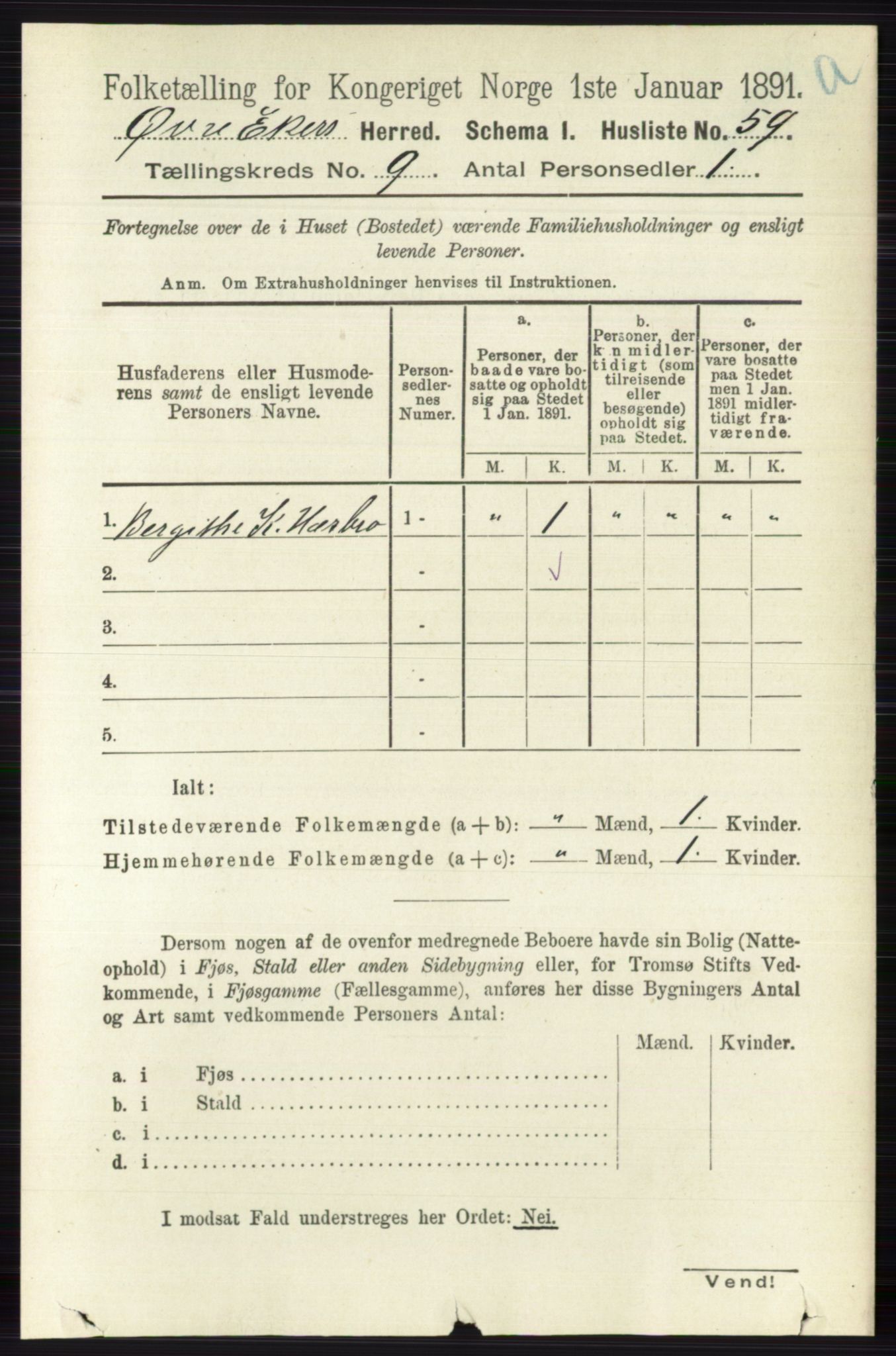 RA, 1891 census for 0624 Øvre Eiker, 1891, p. 3636