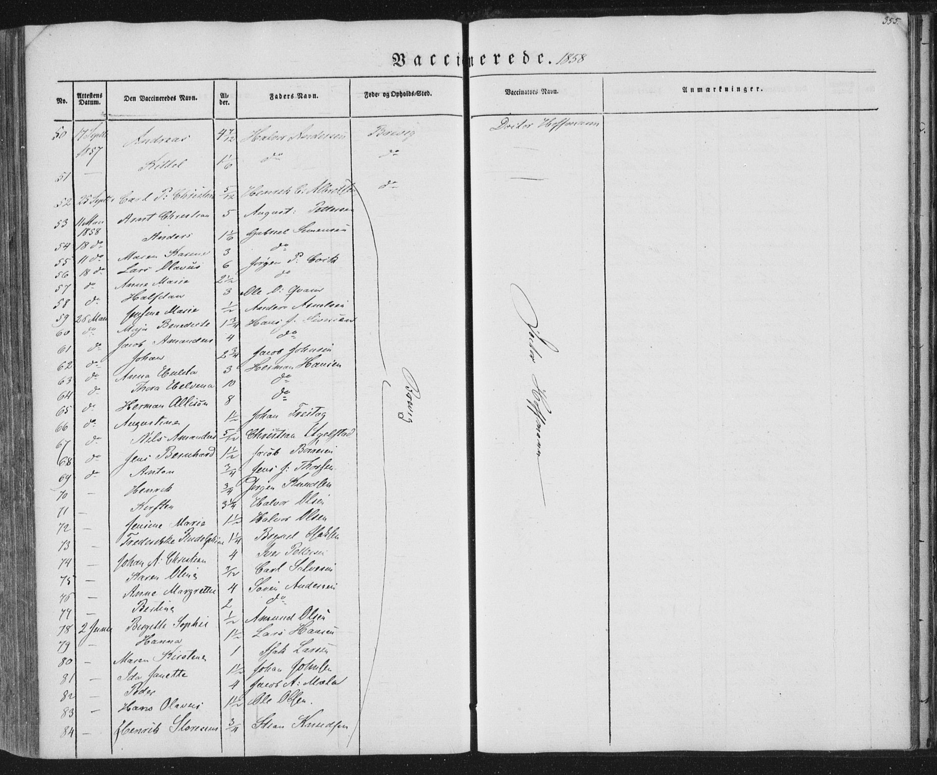 Brevik kirkebøker, AV/SAKO-A-255/F/Fa/L0005: Parish register (official) no. 5, 1847-1865, p. 355