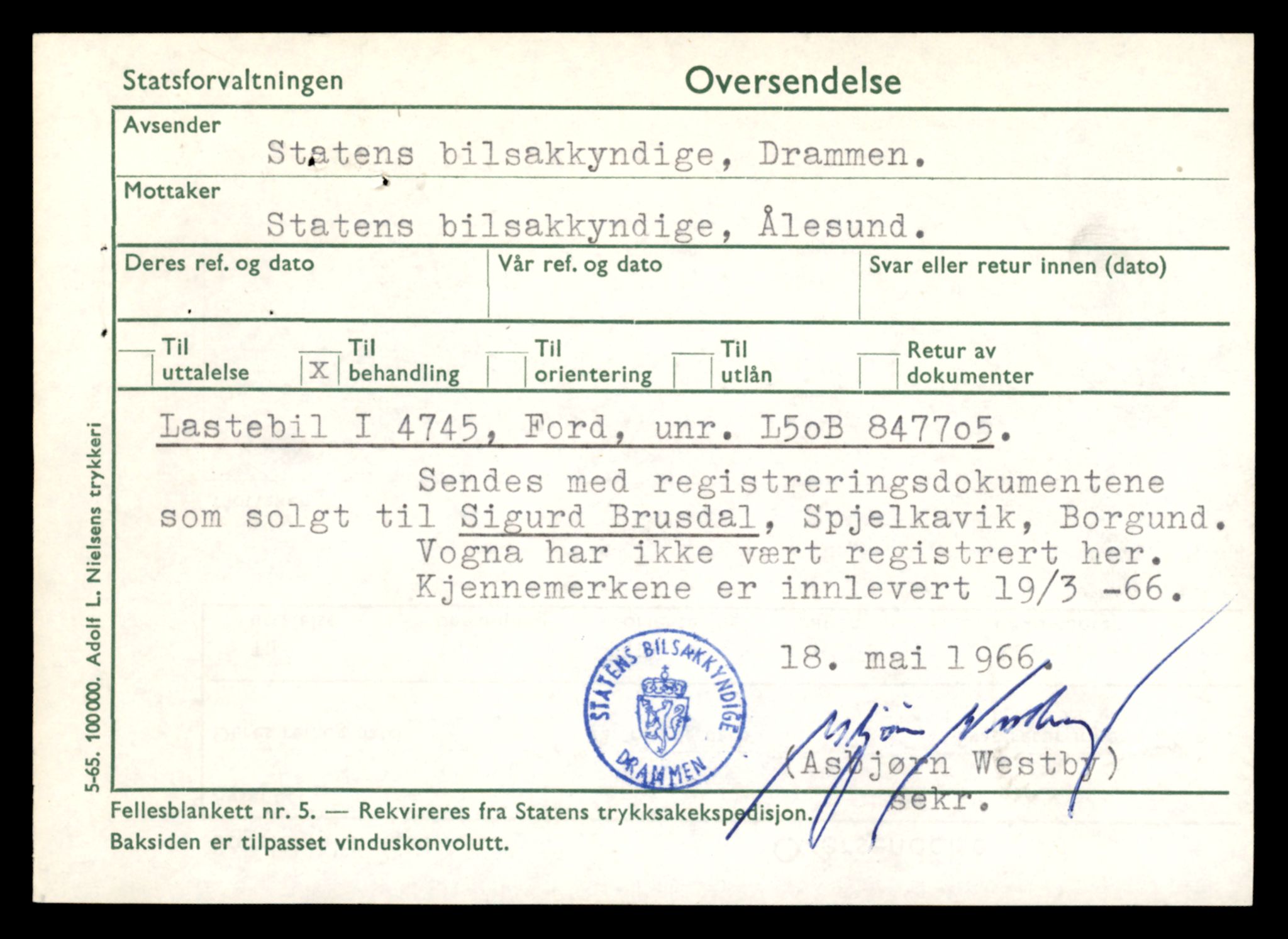 Møre og Romsdal vegkontor - Ålesund trafikkstasjon, SAT/A-4099/F/Fe/L0033: Registreringskort for kjøretøy T 12151 - T 12474, 1927-1998, p. 2637