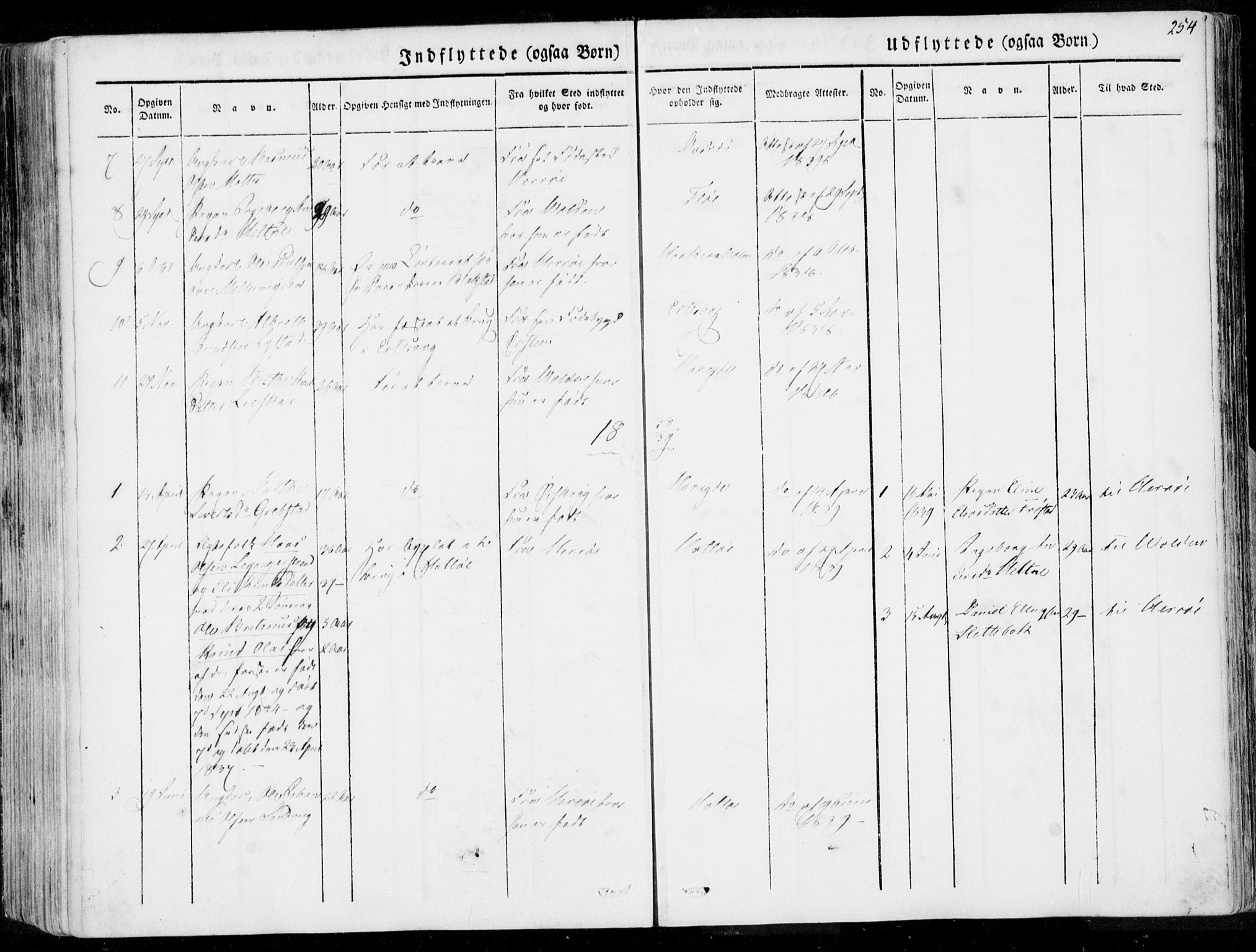 Ministerialprotokoller, klokkerbøker og fødselsregistre - Møre og Romsdal, AV/SAT-A-1454/509/L0104: Parish register (official) no. 509A02, 1833-1847, p. 254