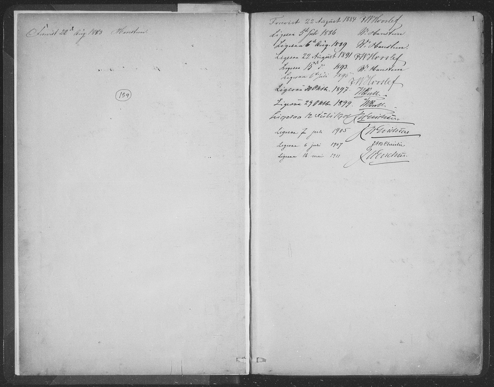 Ulvik sokneprestembete, AV/SAB-A-78801/H/Hab: Parish register (copy) no. A 3, 1883-1908, p. 1