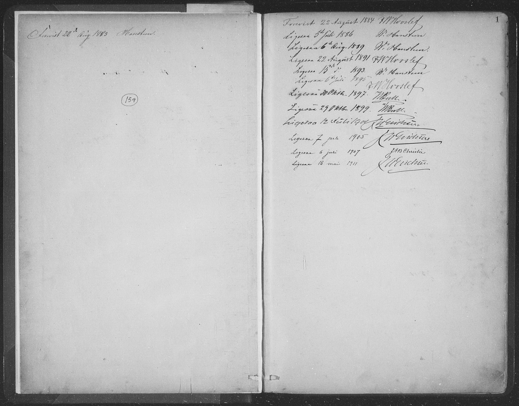 Ulvik sokneprestembete, SAB/A-78801/H/Hab: Parish register (copy) no. A 3, 1883-1908, p. 1