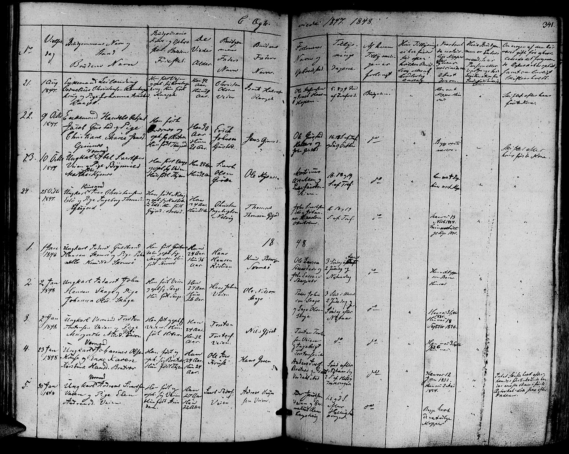 Ministerialprotokoller, klokkerbøker og fødselsregistre - Møre og Romsdal, SAT/A-1454/581/L0936: Parish register (official) no. 581A04, 1836-1852, p. 341