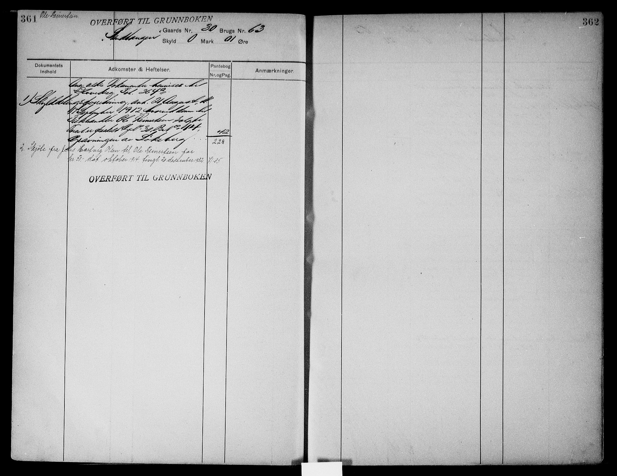 Onsøy sorenskriveri, AV/SAO-A-10474/G/Gb/Gbc/L0002: Mortgage register no. III 2, 1905, p. 361-362
