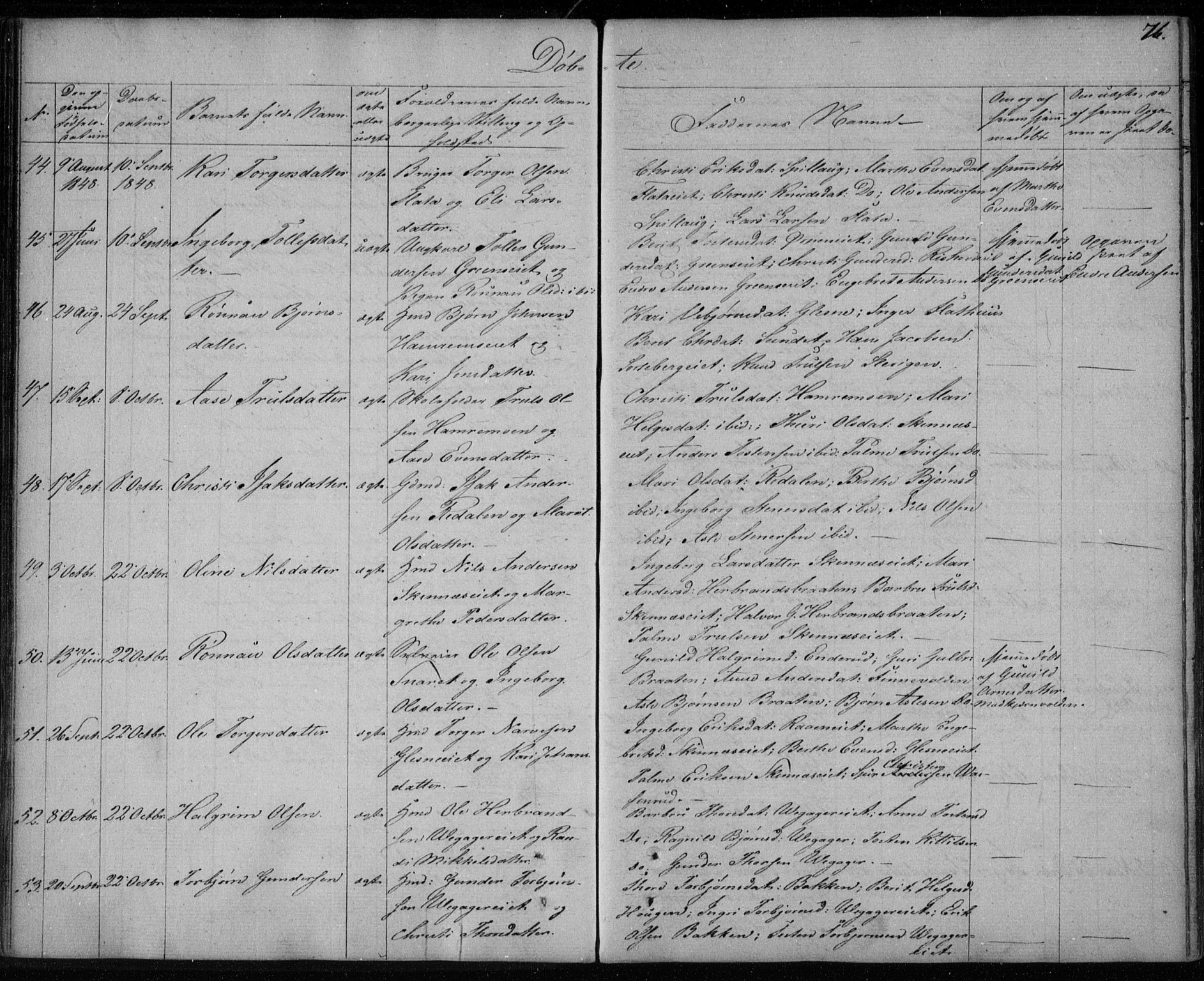 Krødsherad kirkebøker, AV/SAKO-A-19/F/Fa/L0002: Parish register (official) no. 2, 1829-1851, p. 76