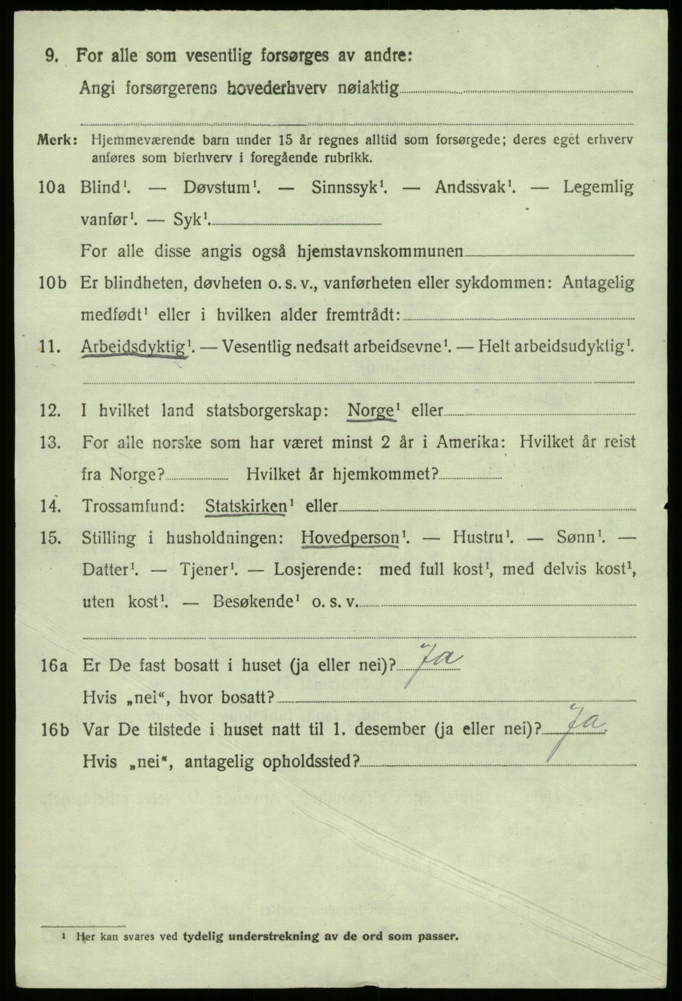 SAB, 1920 census for Vik, 1920, p. 5370