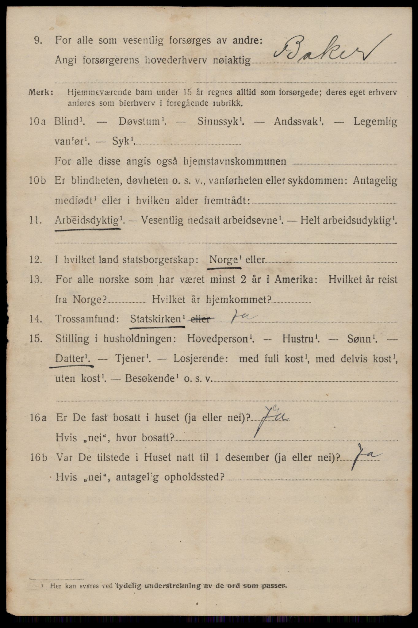 SAT, 1920 census for Trondheim, 1920, p. 69743