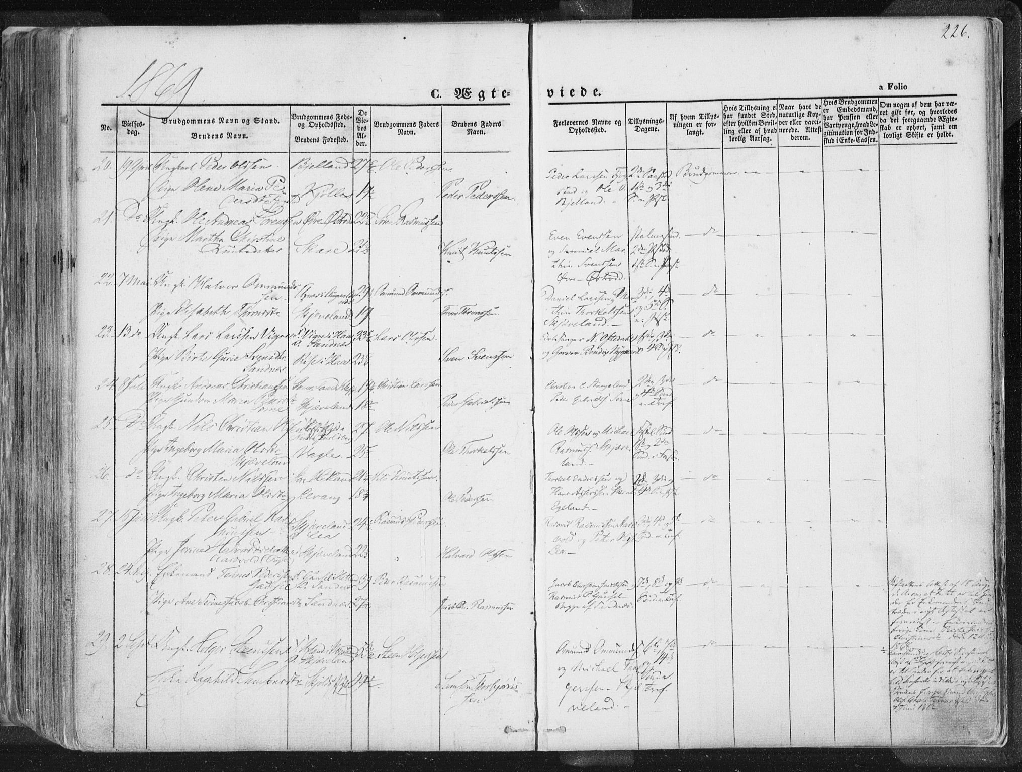 Høyland sokneprestkontor, AV/SAST-A-101799/001/30BA/L0010: Parish register (official) no. A 9.1, 1857-1877, p. 226