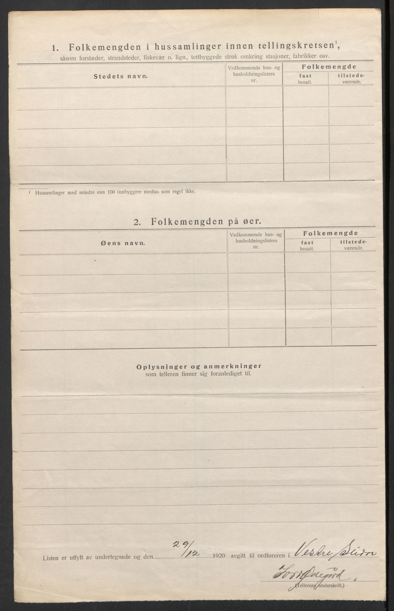 SAH, 1920 census for Vestre Slidre, 1920, p. 44
