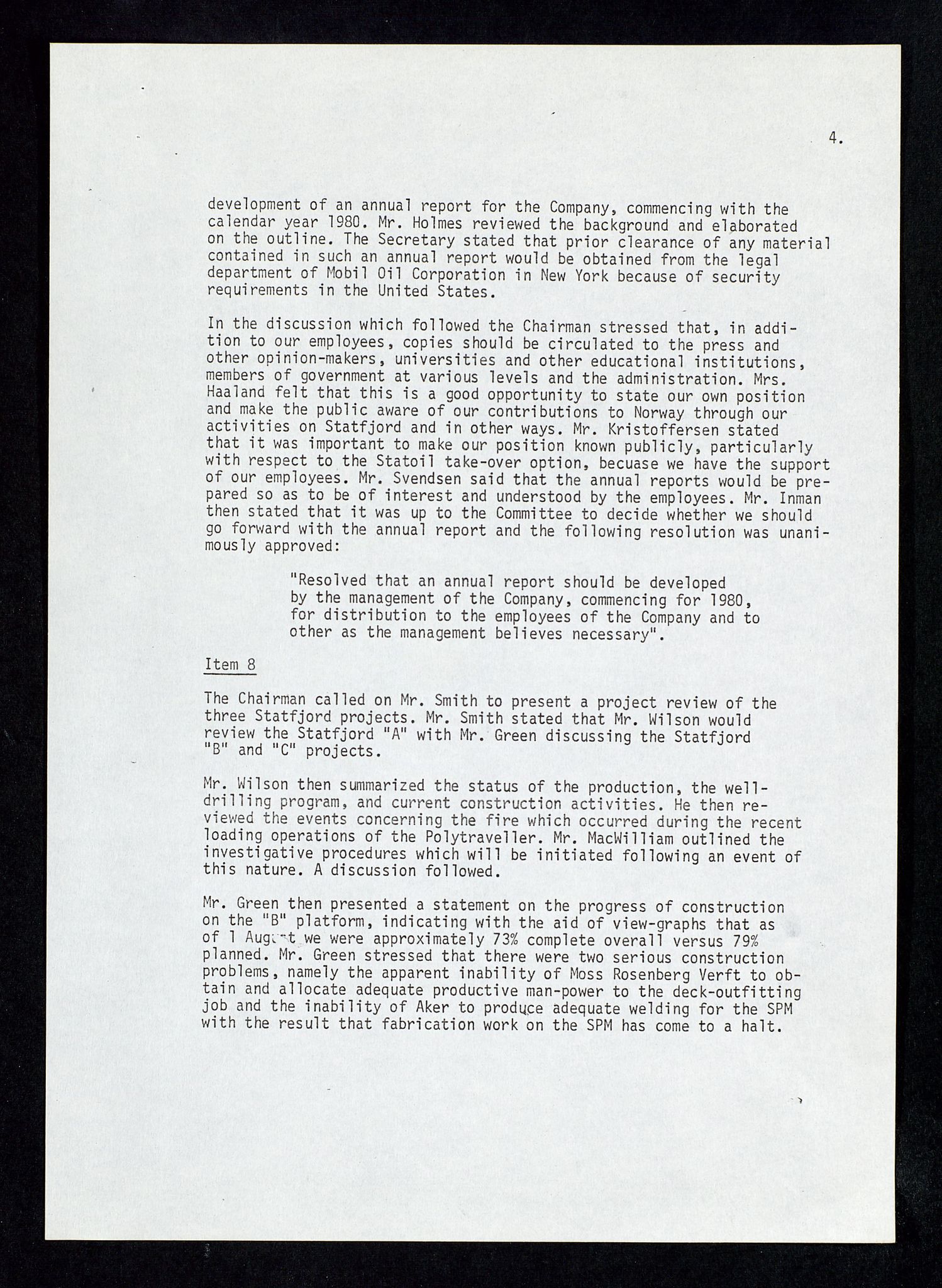 Pa 1578 - Mobil Exploration Norway Incorporated, SAST/A-102024/4/D/Da/L0168: Sak og korrespondanse og styremøter, 1973-1986, p. 29