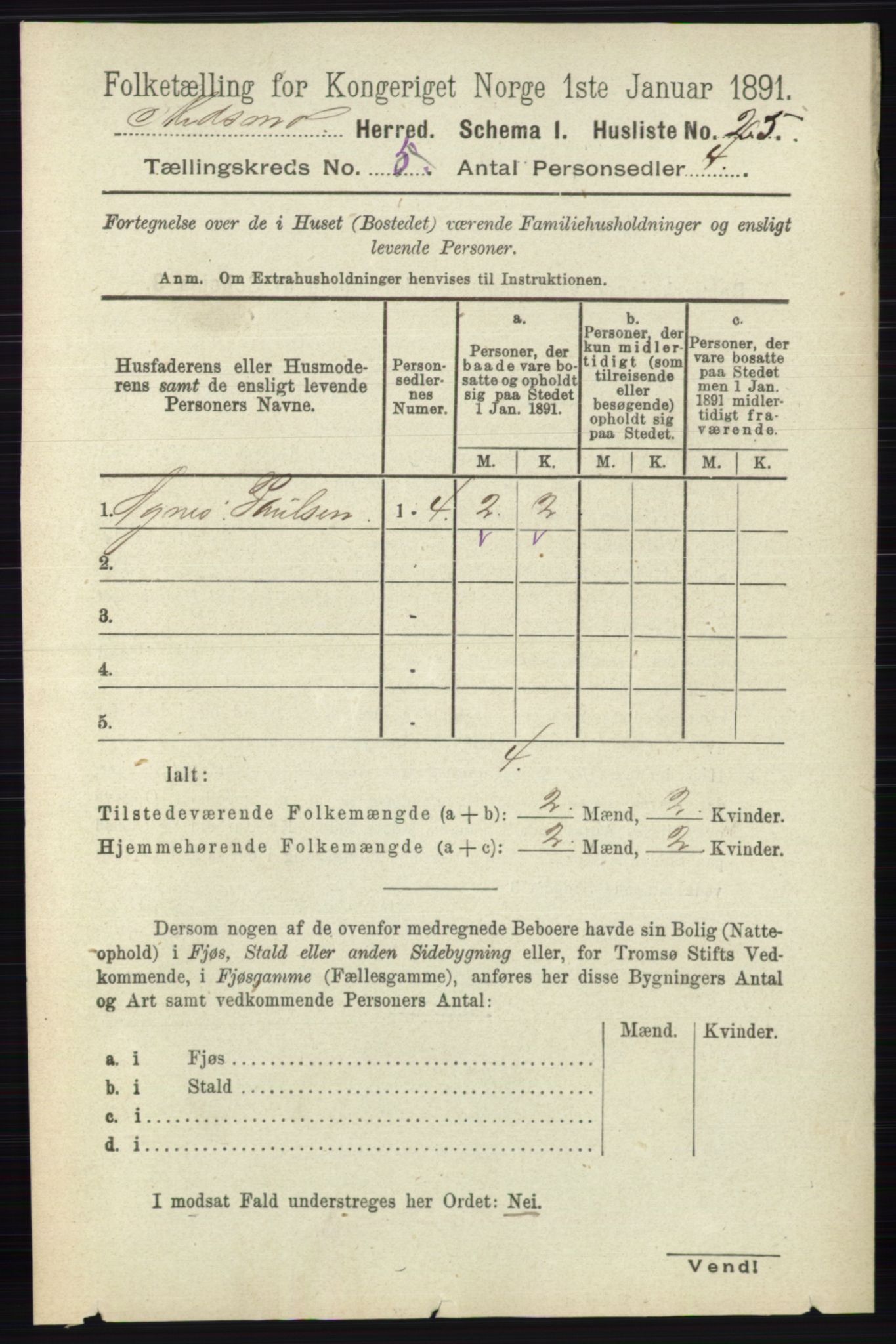 RA, 1891 census for 0231 Skedsmo, 1891, p. 2270