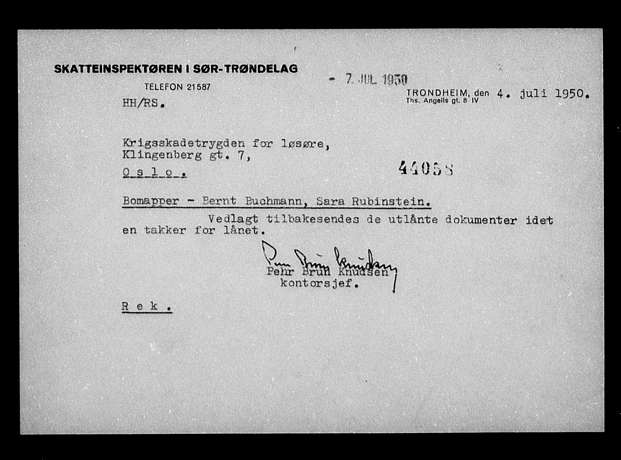 Justisdepartementet, Tilbakeføringskontoret for inndratte formuer, AV/RA-S-1564/H/Hc/Hca/L0894: --, 1945-1947, p. 3