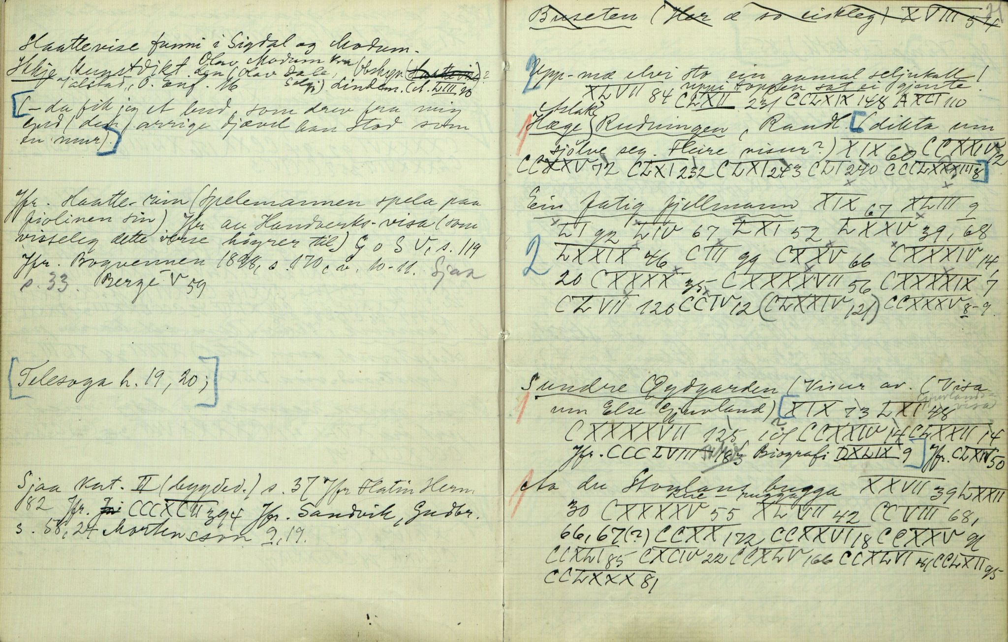 Rikard Berge, TEMU/TGM-A-1003/H/L0084: 84: Katalog yvi bygdediktning l, 1910, p. 20-21