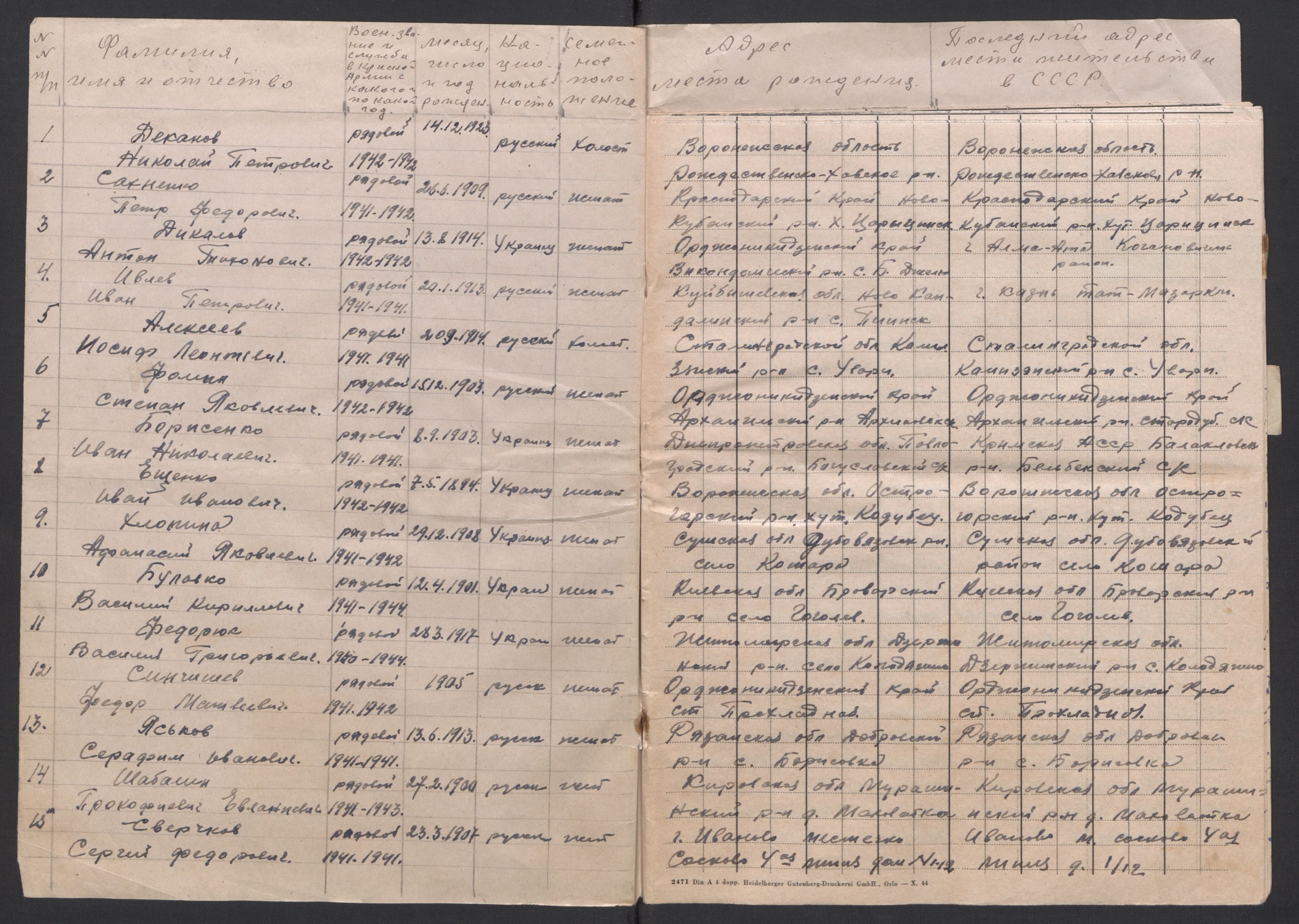 Flyktnings- og fangedirektoratet, Repatrieringskontoret, AV/RA-S-1681/D/Db/L0023: Displaced Persons (DPs) og sivile tyskere, 1945-1948, p. 738