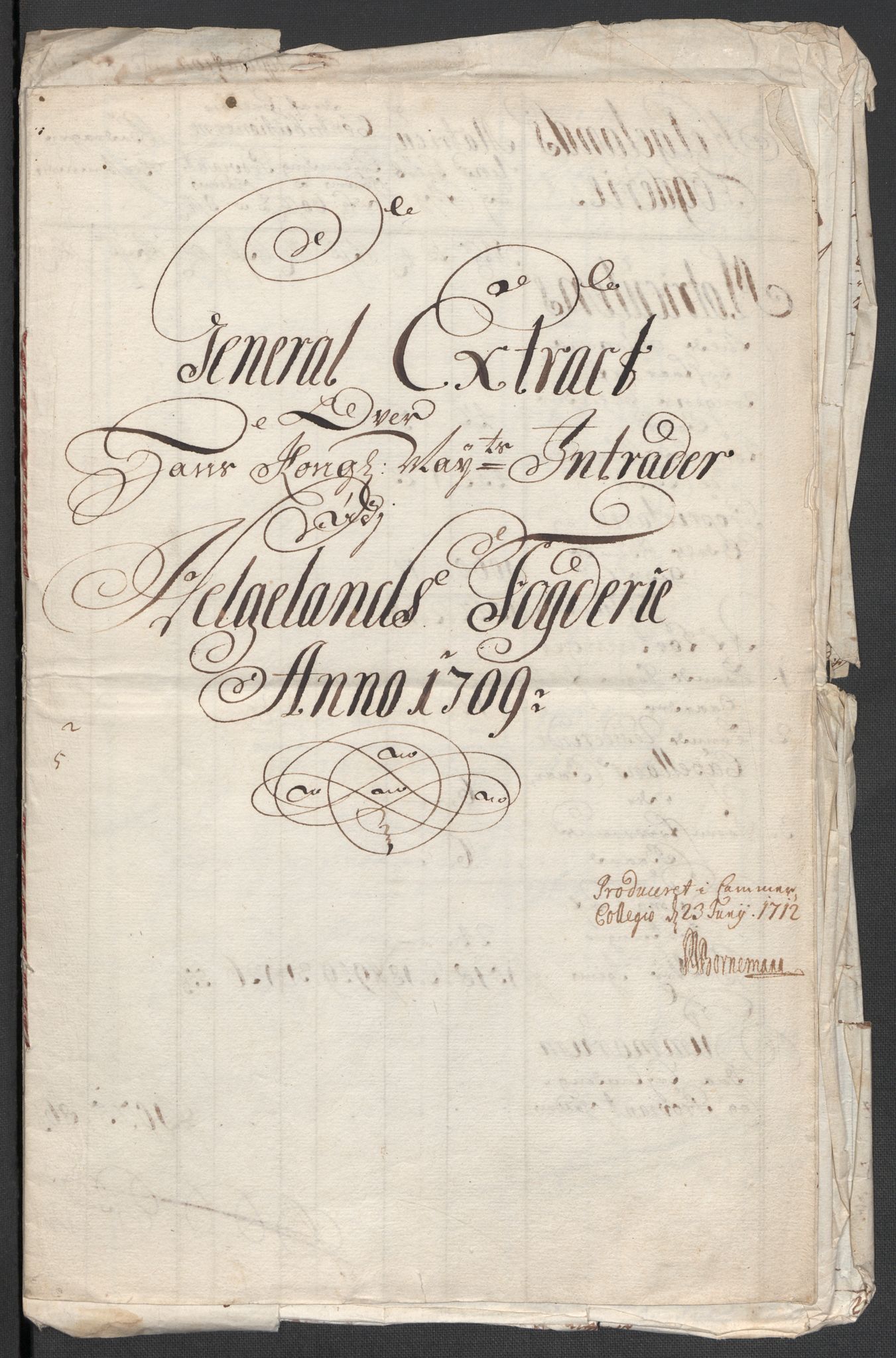 Rentekammeret inntil 1814, Reviderte regnskaper, Fogderegnskap, RA/EA-4092/R65/L4510: Fogderegnskap Helgeland, 1708-1709, p. 134