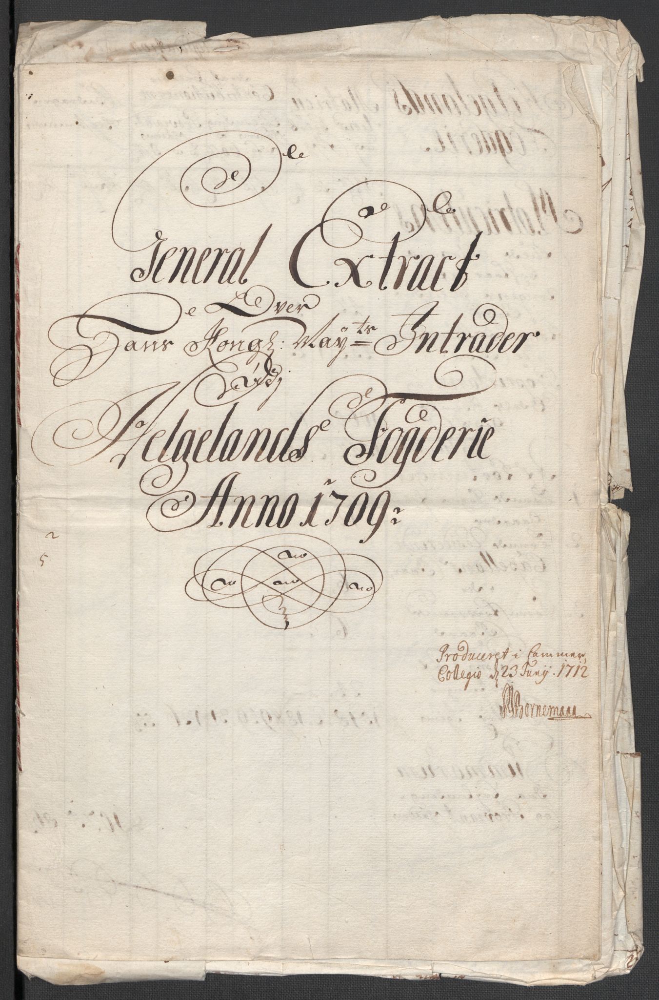 Rentekammeret inntil 1814, Reviderte regnskaper, Fogderegnskap, AV/RA-EA-4092/R65/L4510: Fogderegnskap Helgeland, 1708-1709, p. 134