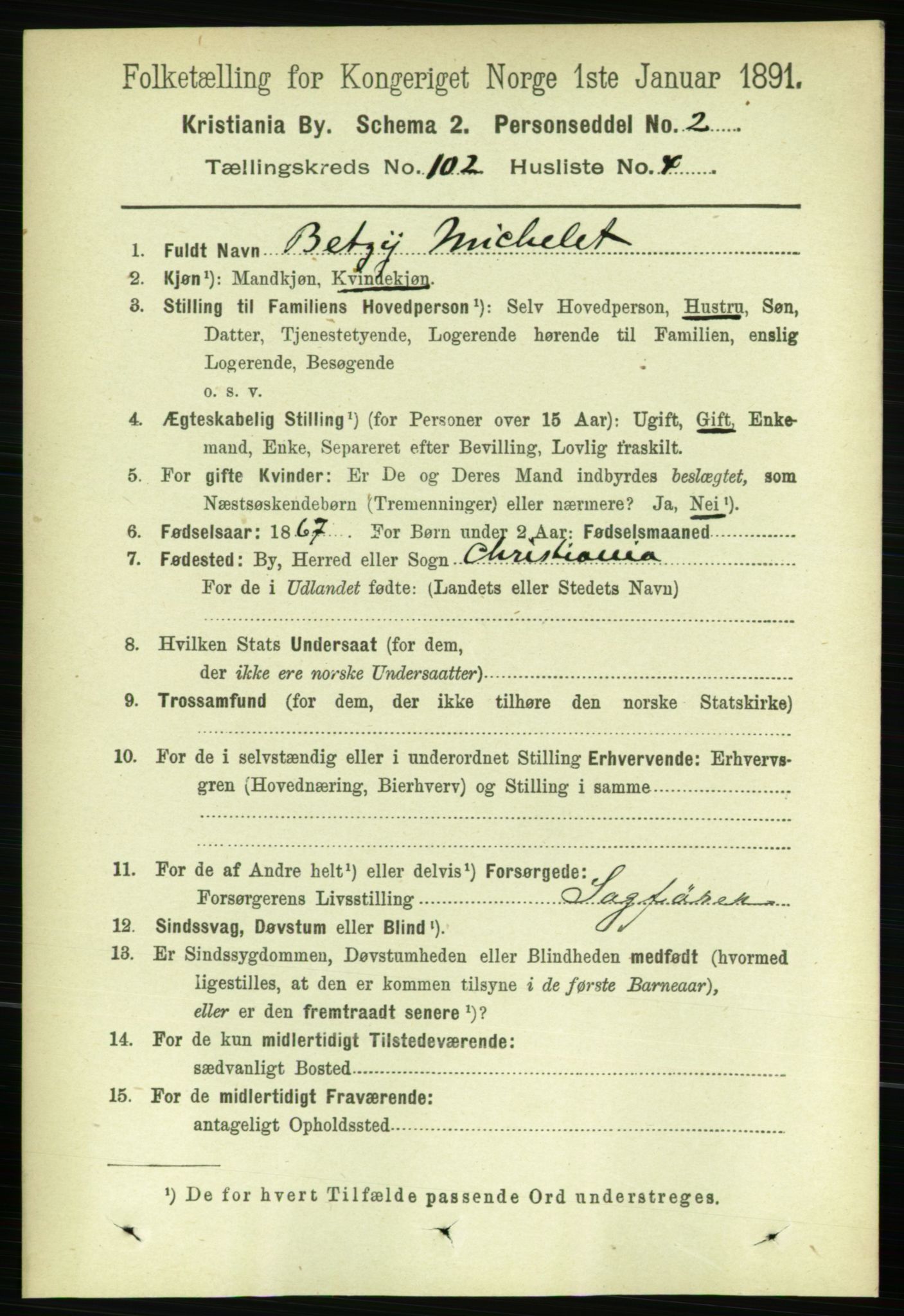 RA, 1891 census for 0301 Kristiania, 1891, p. 50721