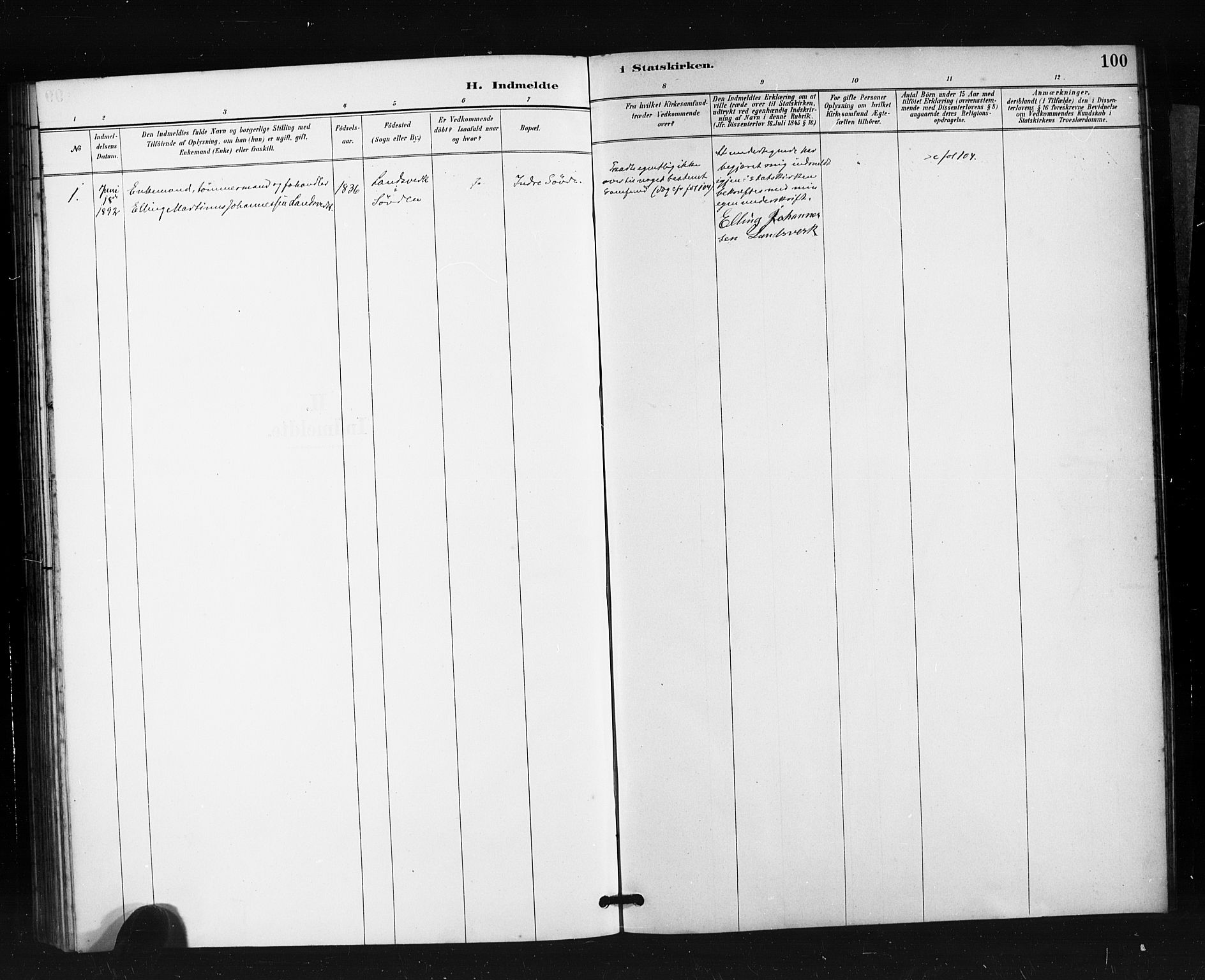 Ministerialprotokoller, klokkerbøker og fødselsregistre - Møre og Romsdal, SAT/A-1454/504/L0056: Parish register (official) no. 504A03, 1884-1904, p. 100