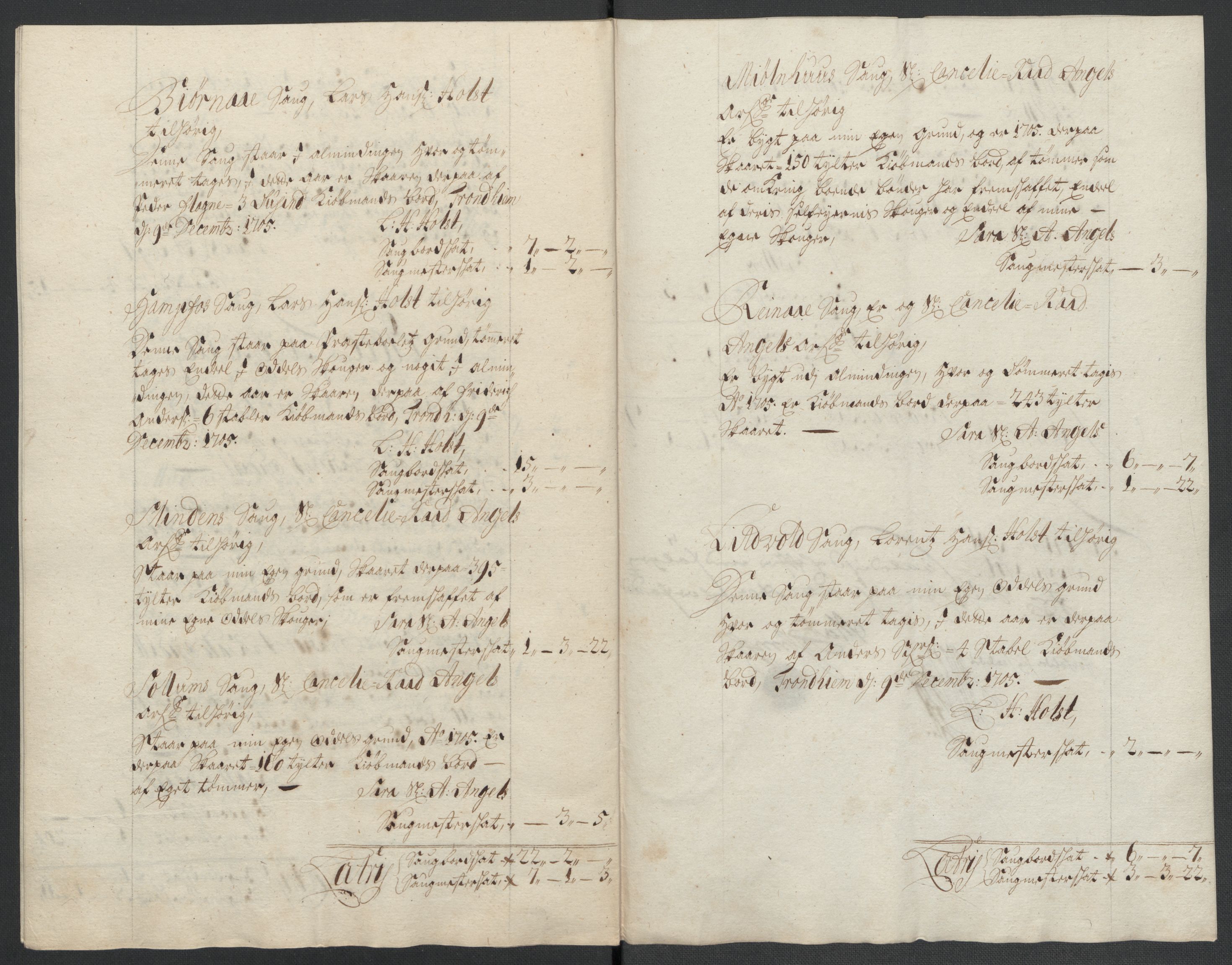 Rentekammeret inntil 1814, Reviderte regnskaper, Fogderegnskap, AV/RA-EA-4092/R61/L4109: Fogderegnskap Strinda og Selbu, 1704-1706, p. 383