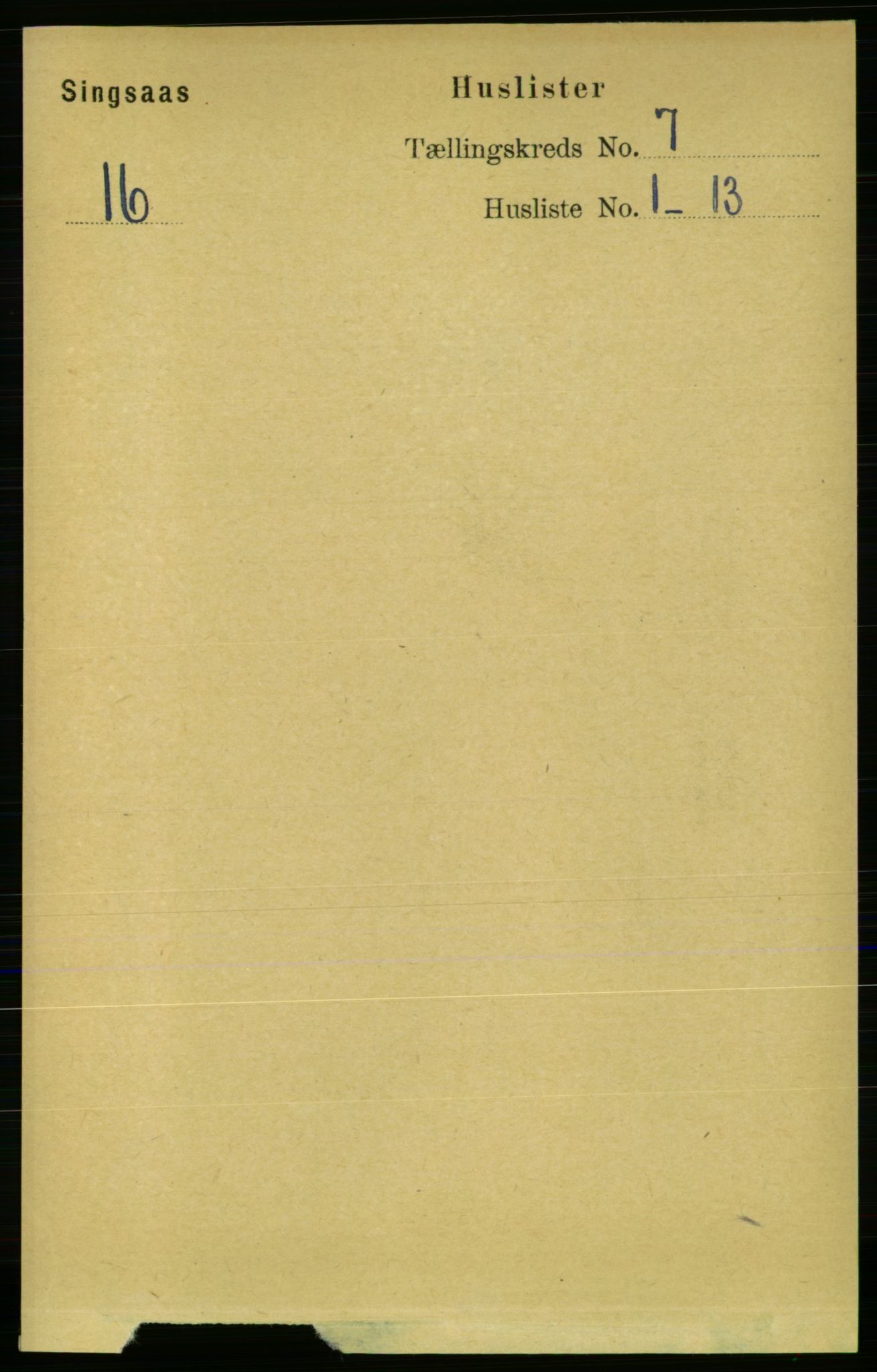 RA, 1891 census for 1646 Singsås, 1891, p. 1561