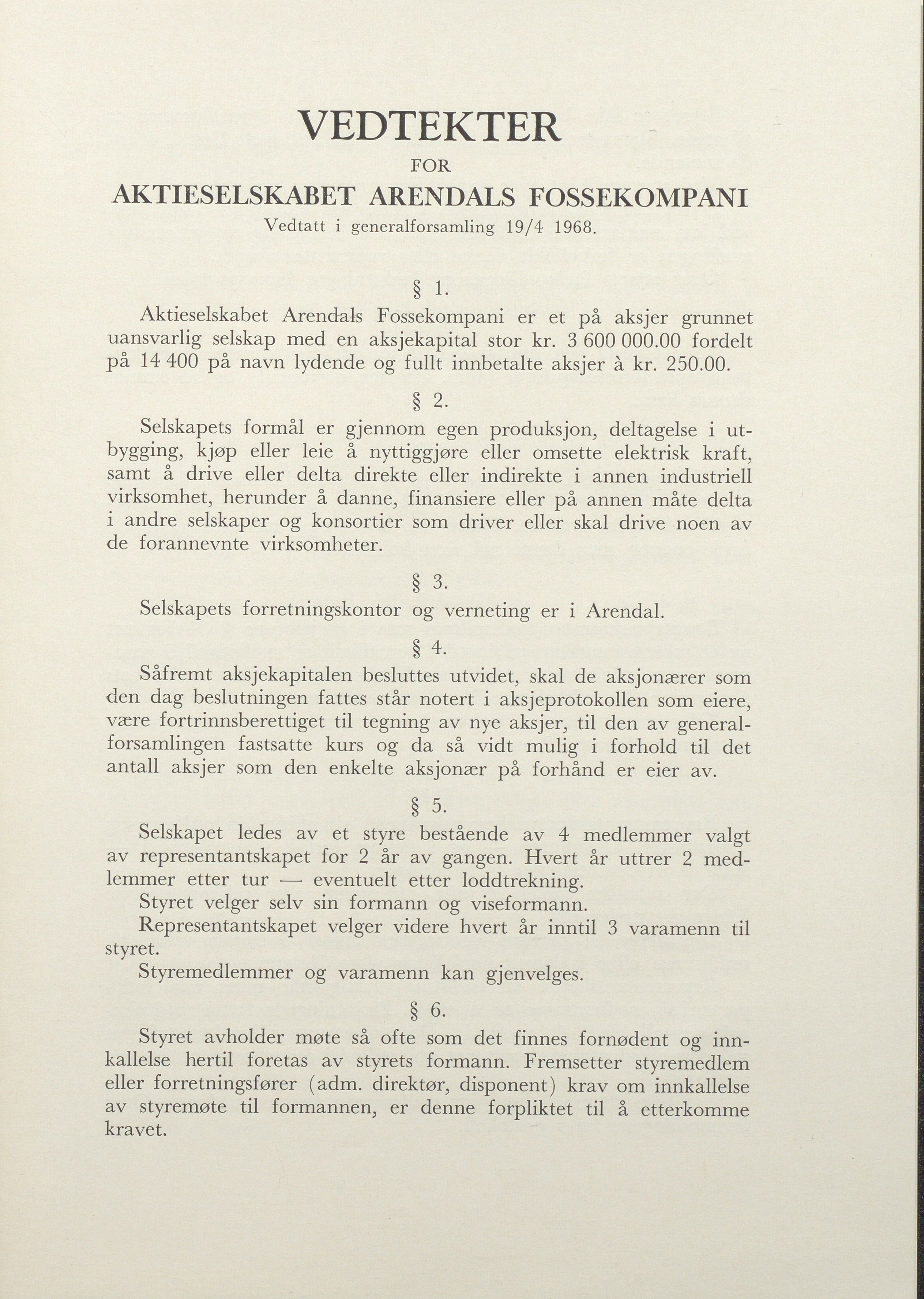 Arendals Fossekompani, AAKS/PA-2413/X/X01/L0001/0013: Beretninger, regnskap, balansekonto, gevinst- og tapskonto / Beretning og regnskap 1963 - 1970, 1963-1970, p. 56