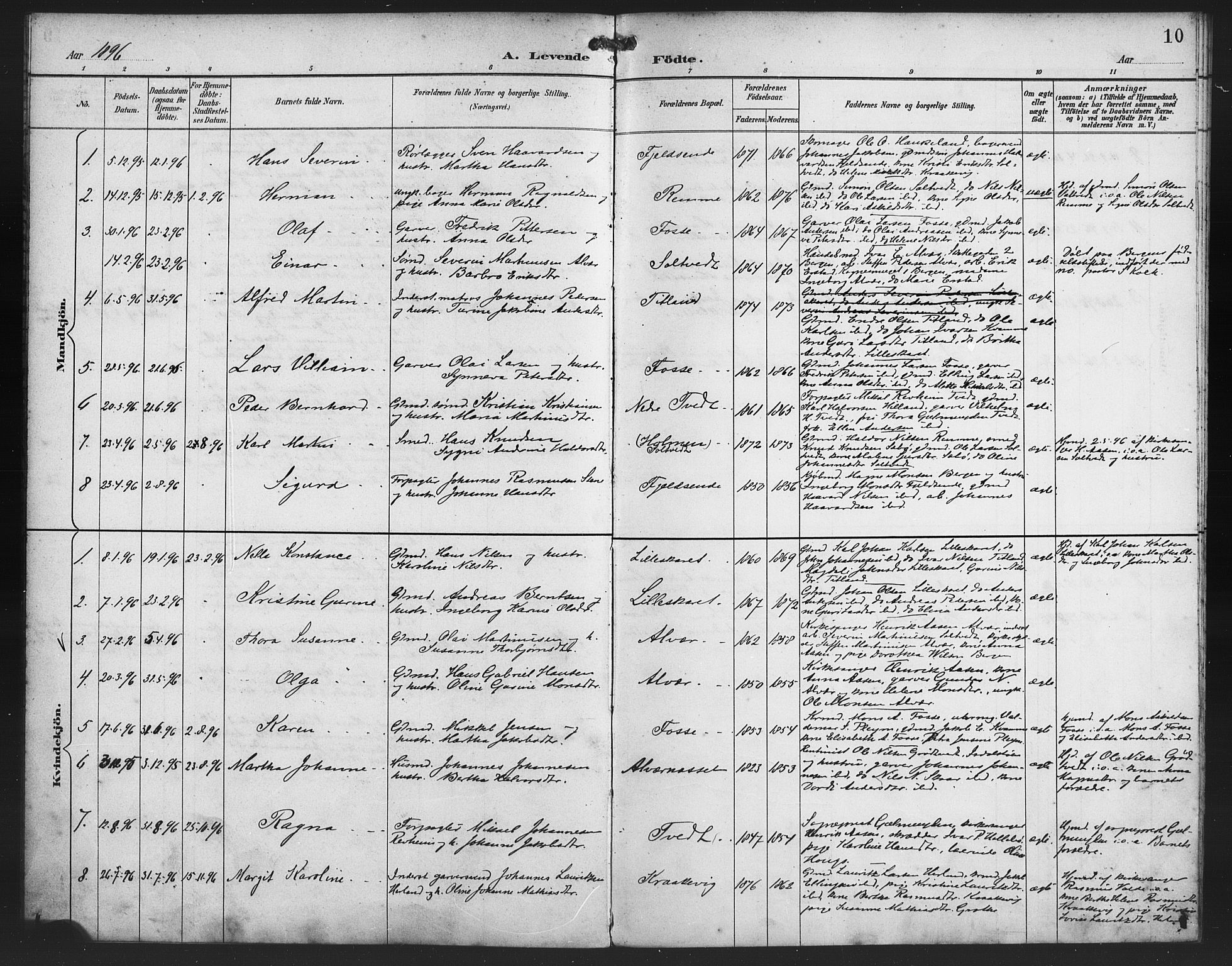 Alversund Sokneprestembete, SAB/A-73901/H/Ha/Haa/Haaa/L0002: Parish register (official) no. A 2, 1893-1896, p. 10
