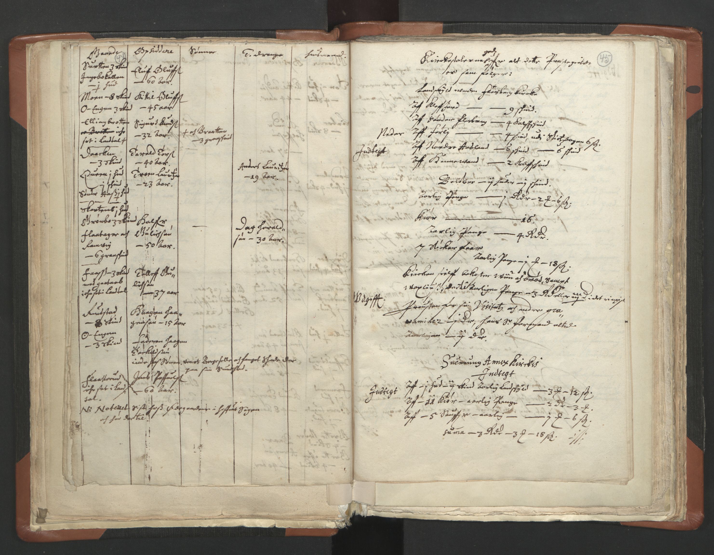 RA, Vicar's Census 1664-1666, no. 10: Tønsberg deanery, 1664-1666, p. 44-45