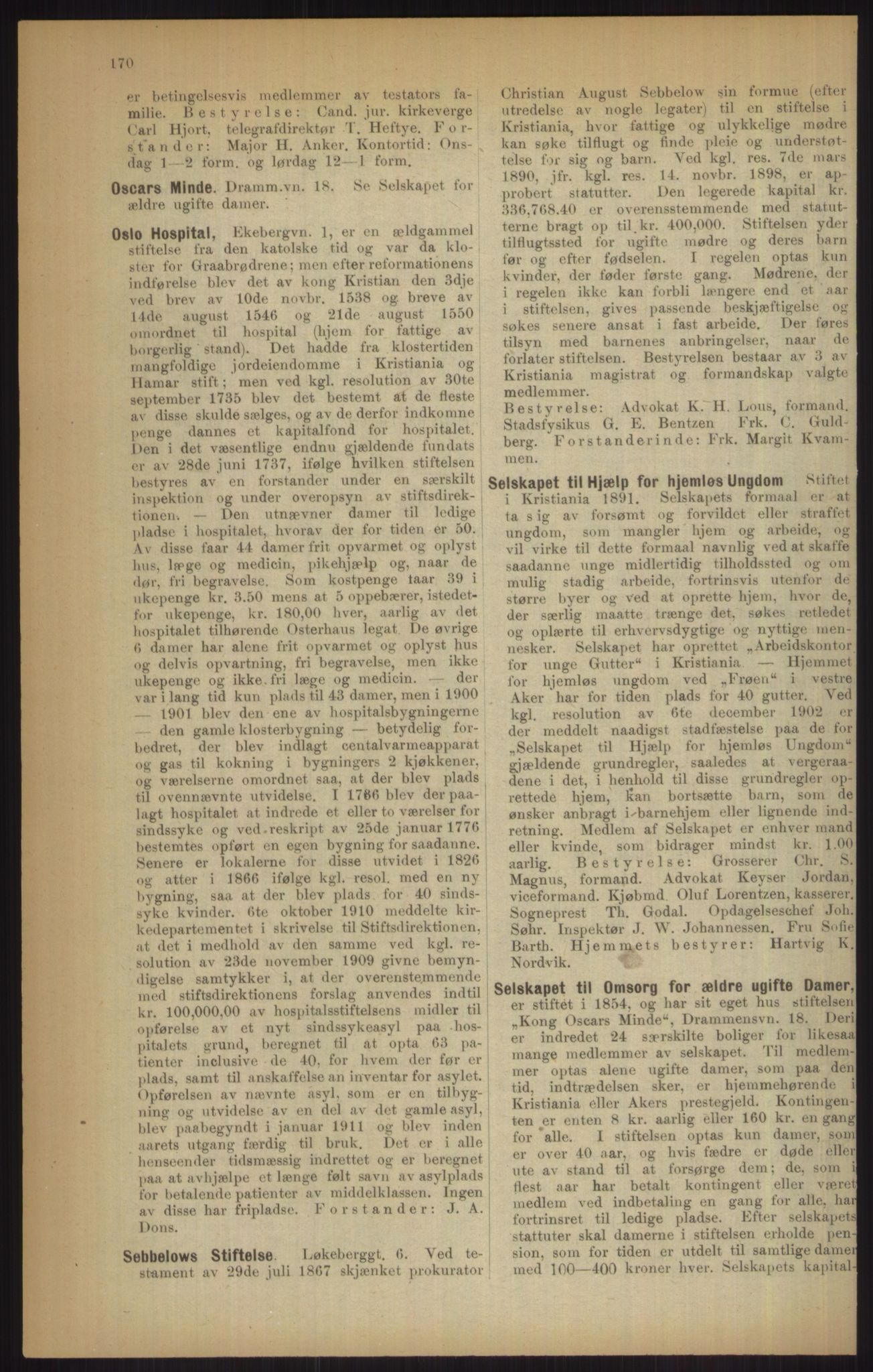 Kristiania/Oslo adressebok, PUBL/-, 1915, p. 170