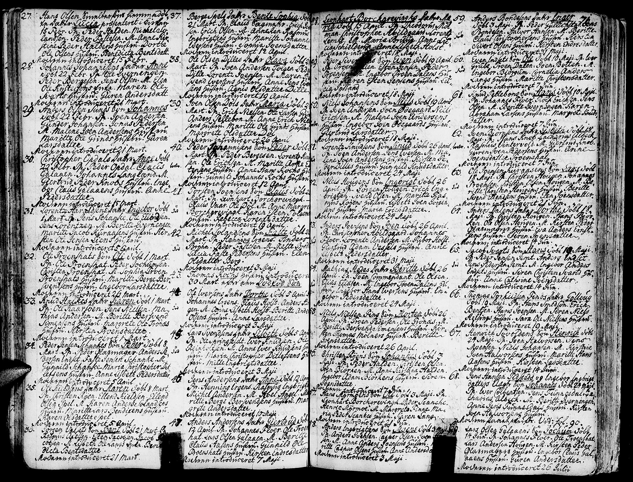 Ministerialprotokoller, klokkerbøker og fødselsregistre - Sør-Trøndelag, SAT/A-1456/681/L0925: Parish register (official) no. 681A03, 1727-1766, p. 71