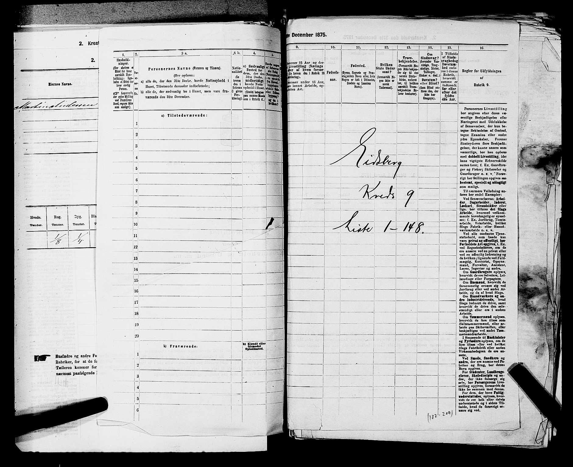 RA, 1875 census for 0125P Eidsberg, 1875, p. 1849