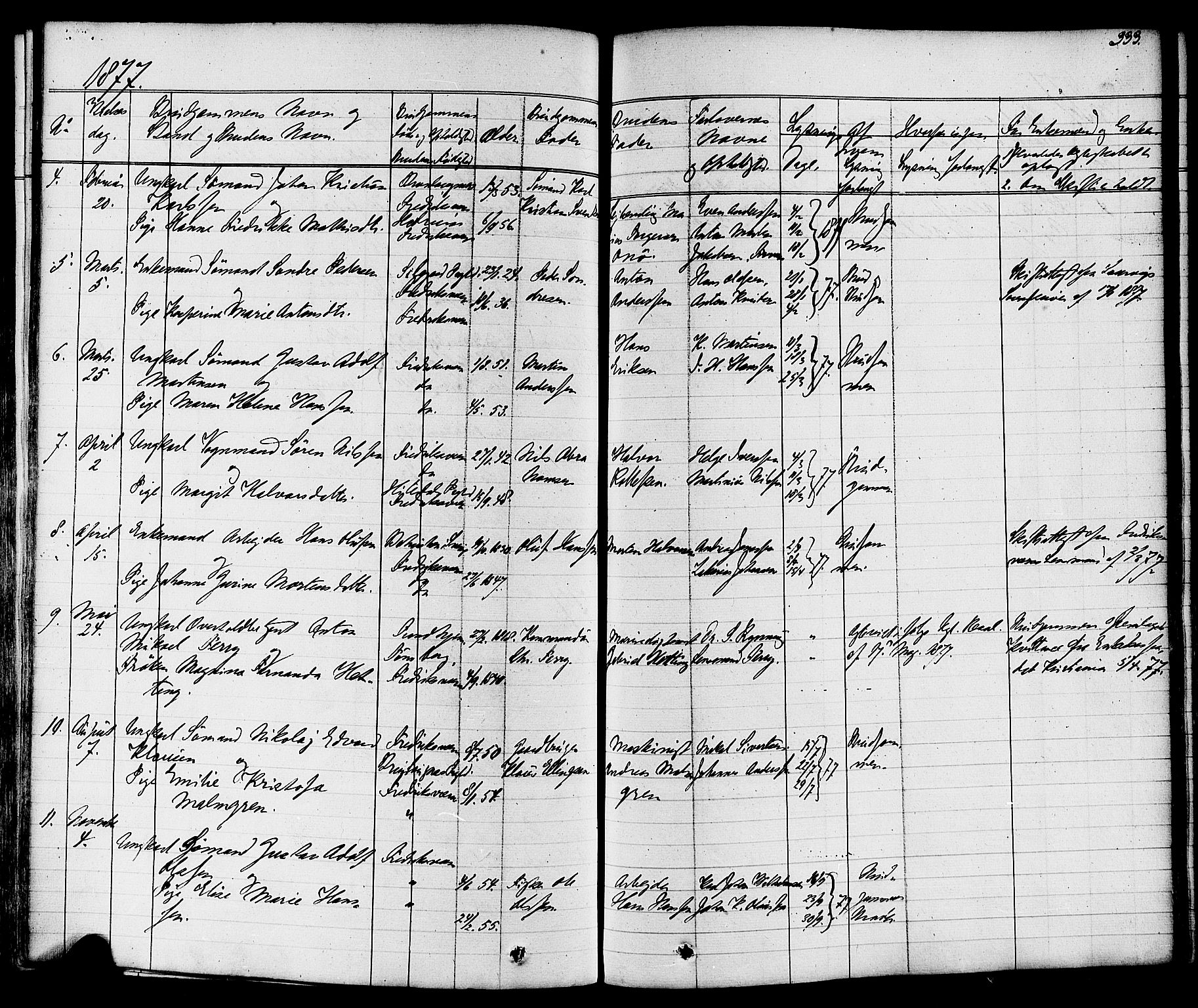 Stavern kirkebøker, AV/SAKO-A-318/F/Fa/L0007: Parish register (official) no. 7, 1840-1877, p. 333