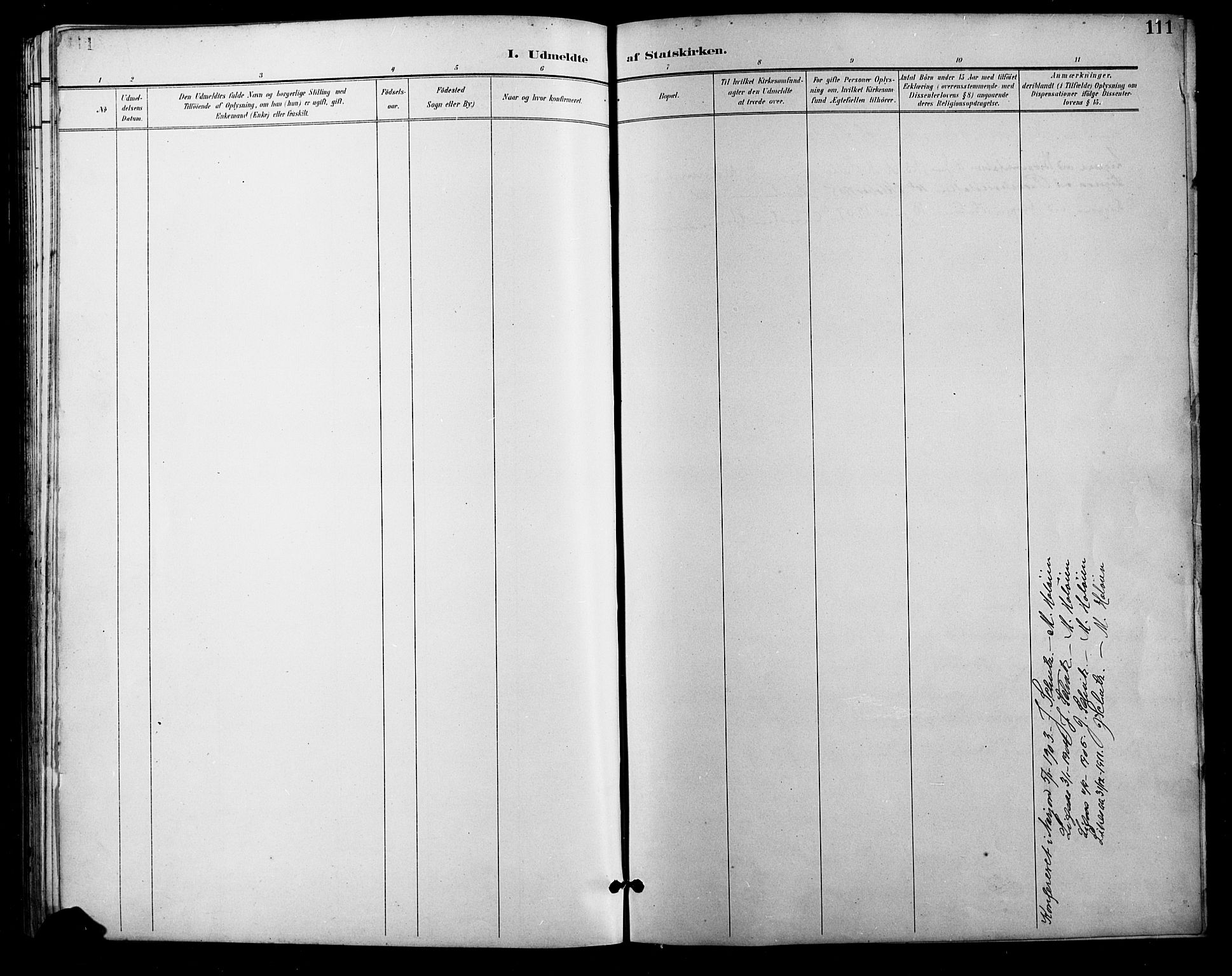 Tolga prestekontor, SAH/PREST-062/L/L0011: Parish register (copy) no. 11, 1894-1925, p. 111