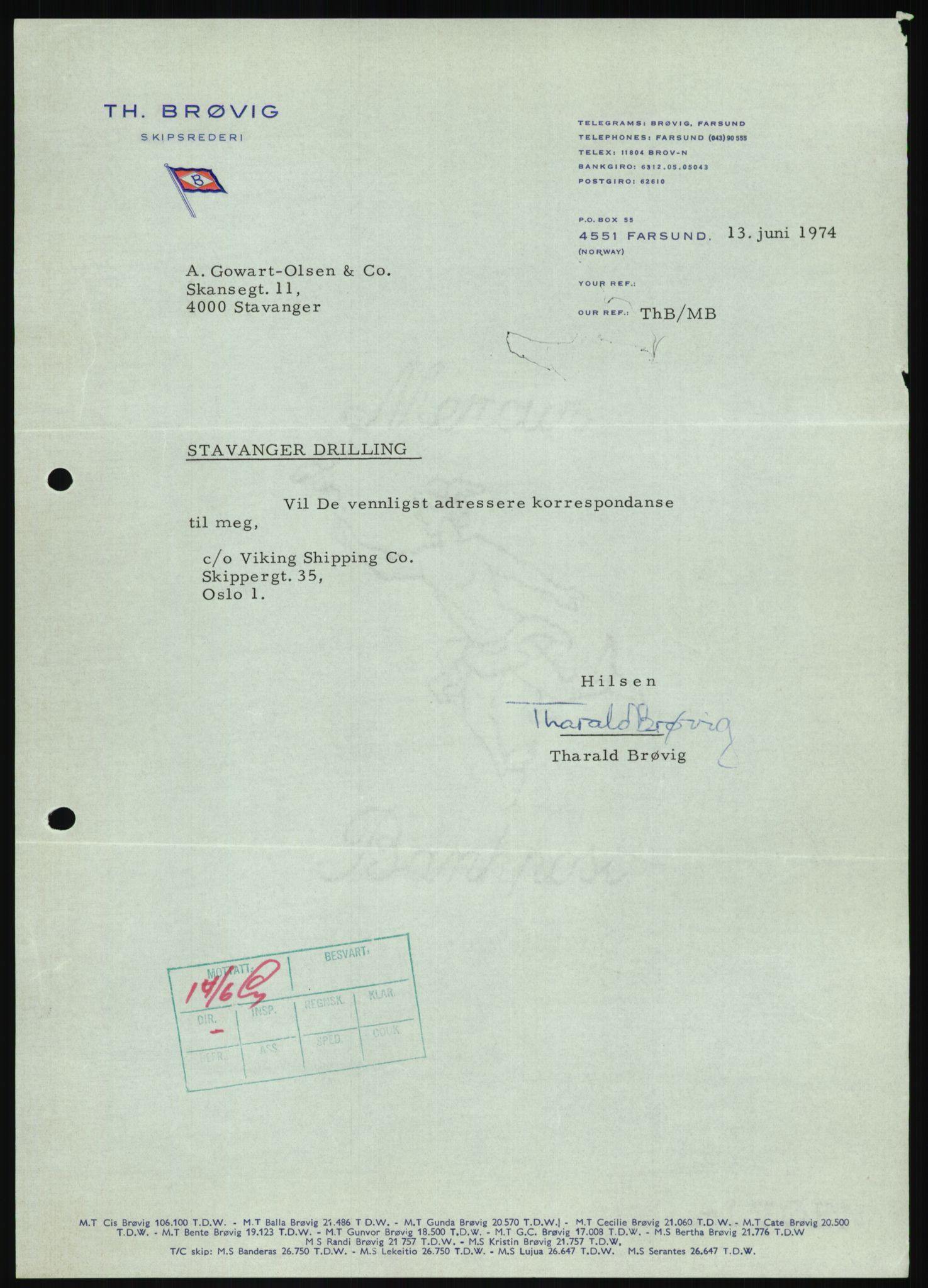 Pa 1503 - Stavanger Drilling AS, AV/SAST-A-101906/D/L0006: Korrespondanse og saksdokumenter, 1974-1984, p. 933