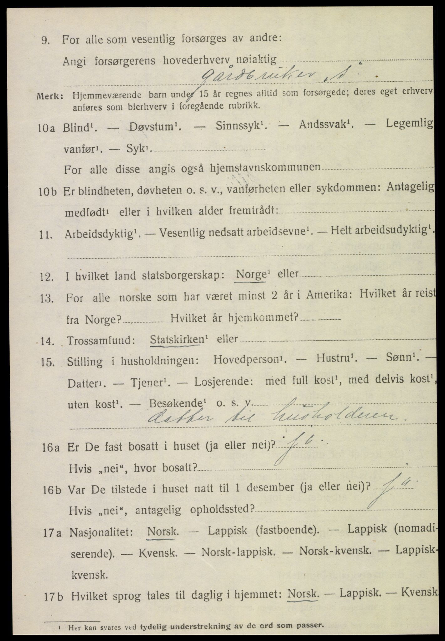 SAT, 1920 census for Åsen, 1920, p. 2051