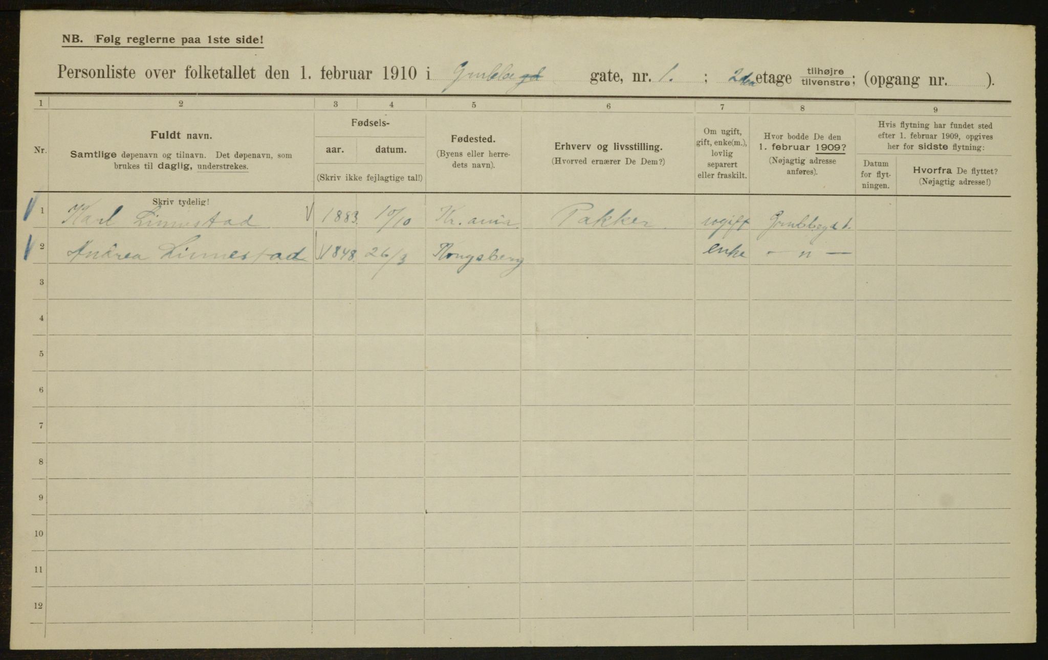 OBA, Municipal Census 1910 for Kristiania, 1910, p. 28921