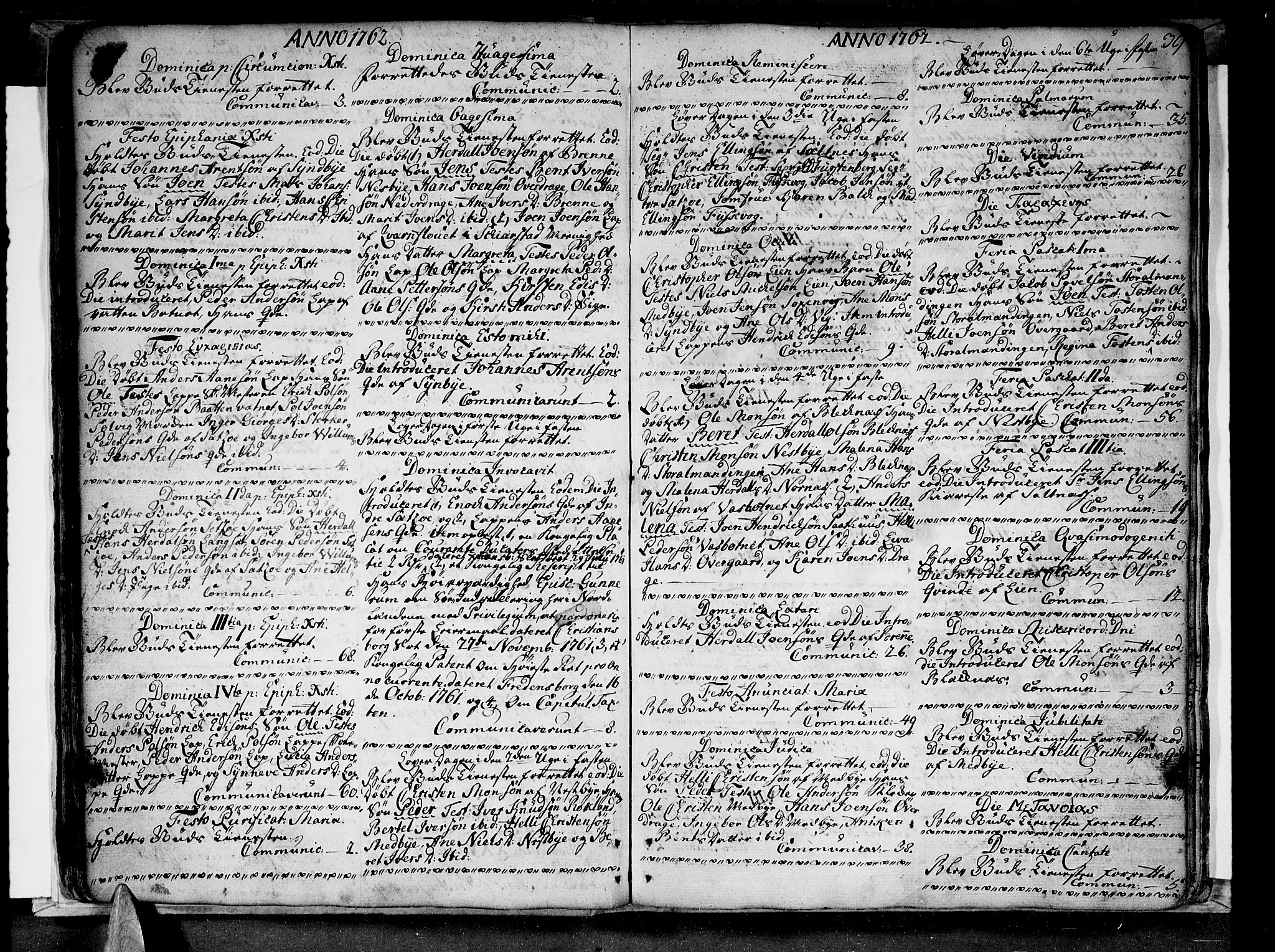 Ministerialprotokoller, klokkerbøker og fødselsregistre - Nordland, SAT/A-1459/847/L0663: Parish register (official) no. 847A03, 1749-1770, p. 39