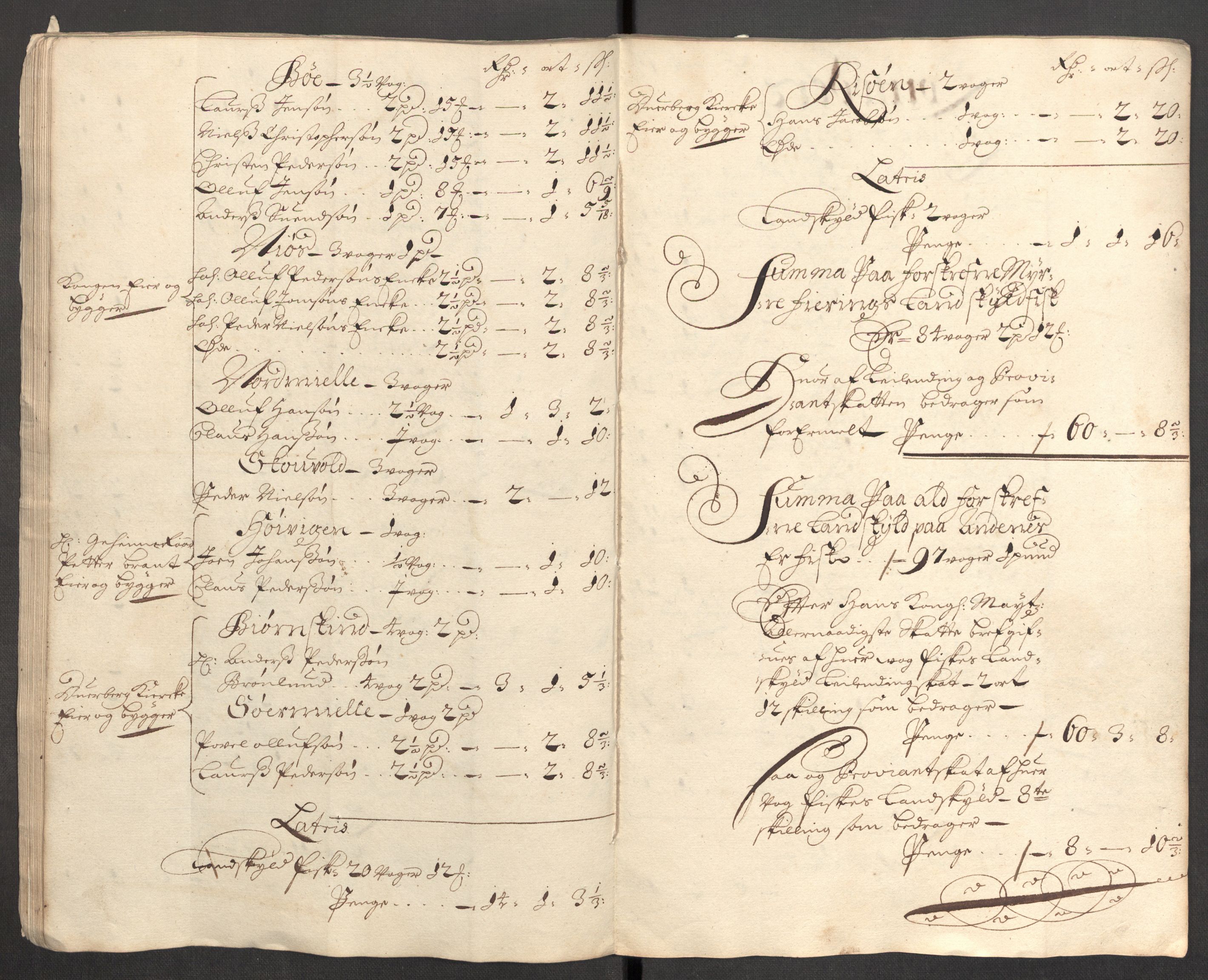 Rentekammeret inntil 1814, Reviderte regnskaper, Fogderegnskap, AV/RA-EA-4092/R67/L4678: Fogderegnskap Vesterålen, Andenes og Lofoten, 1696-1708, p. 213