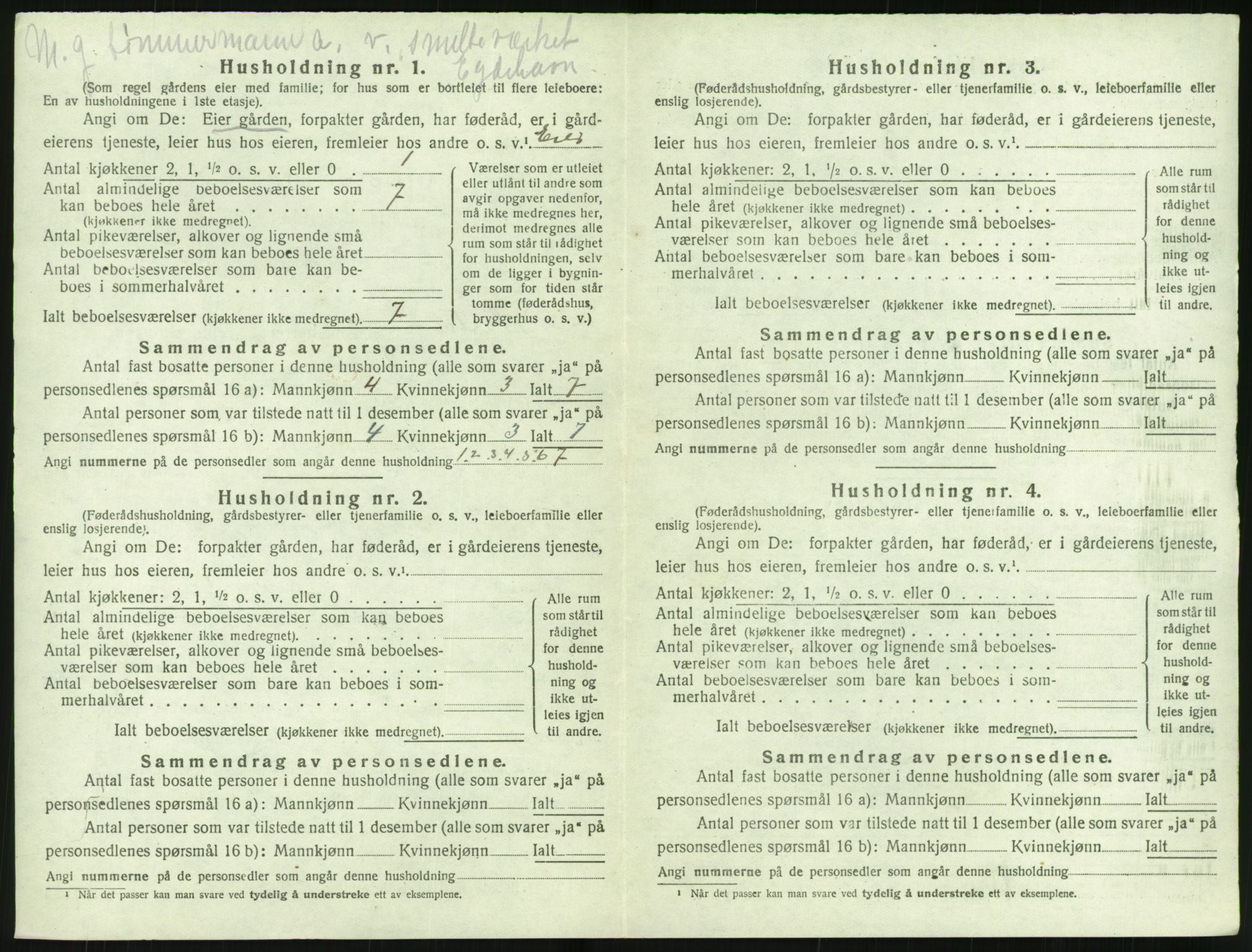 SAK, 1920 census for Flosta, 1920, p. 37