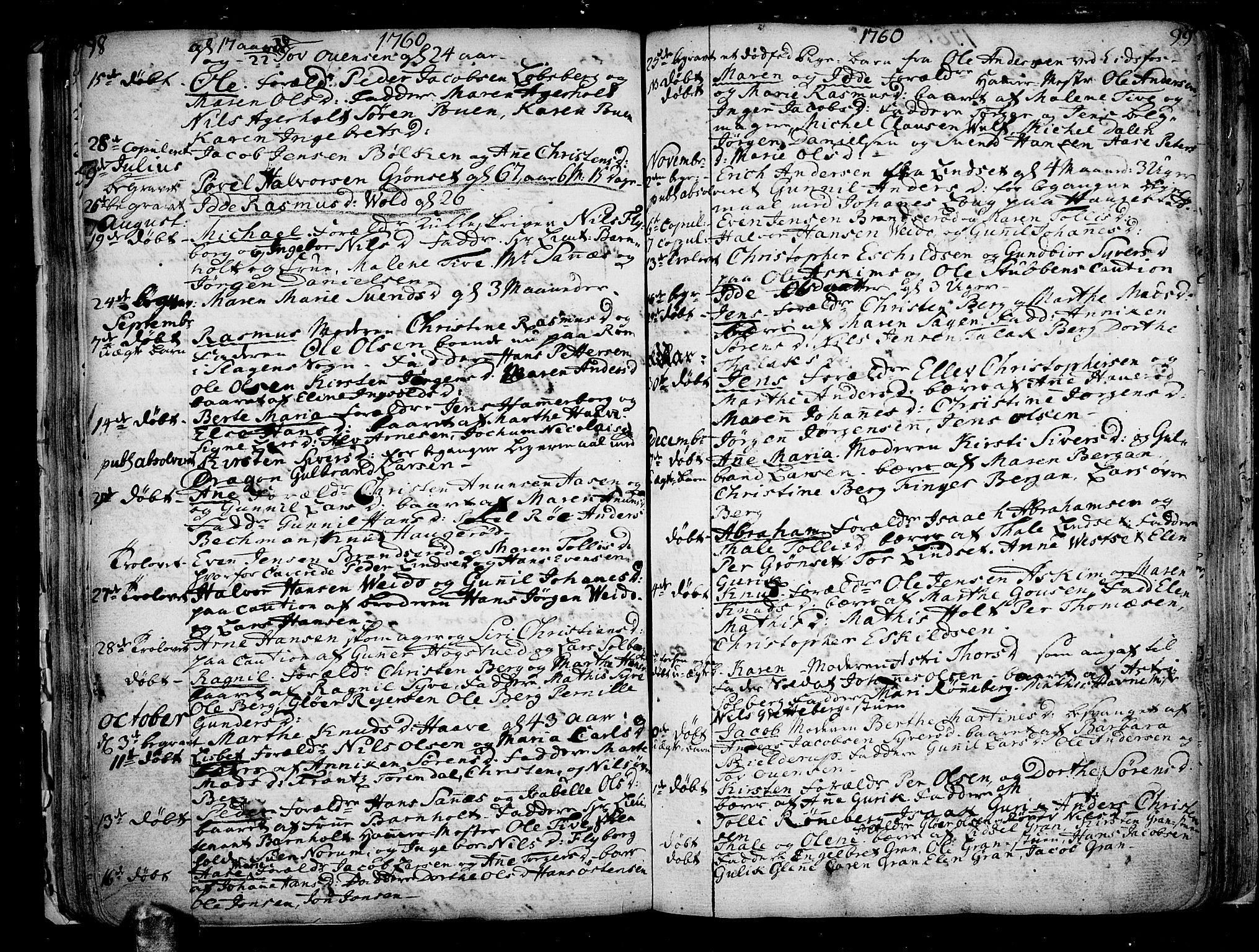 Hof kirkebøker, AV/SAKO-A-64/F/Fa/L0002: Parish register (official) no. I 2, 1746-1781, p. 98-99