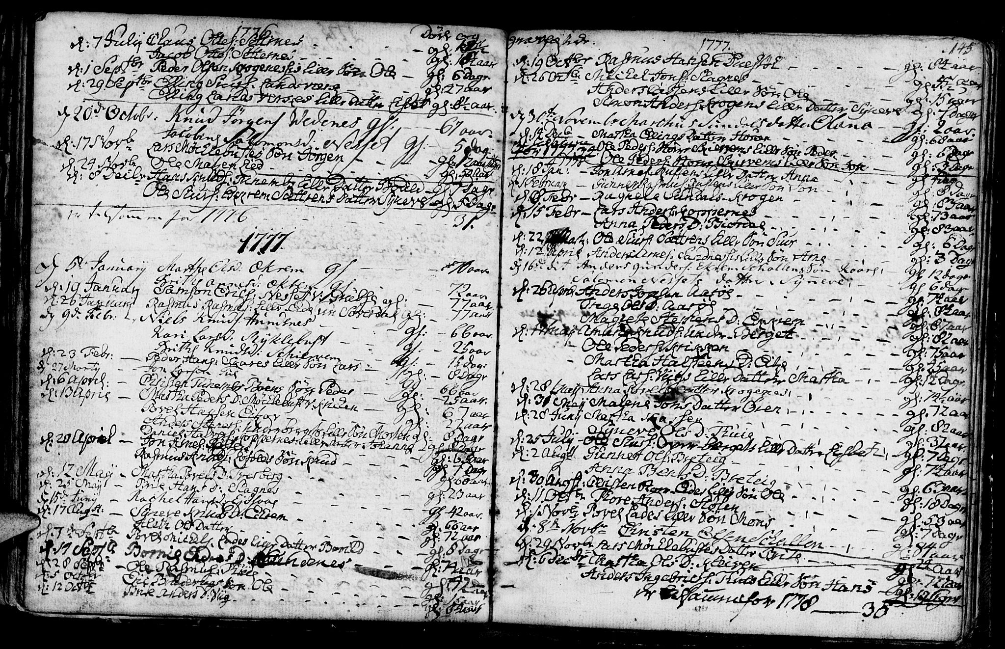 Ministerialprotokoller, klokkerbøker og fødselsregistre - Møre og Romsdal, SAT/A-1454/501/L0002: Parish register (official) no. 501A02, 1760-1816, p. 145