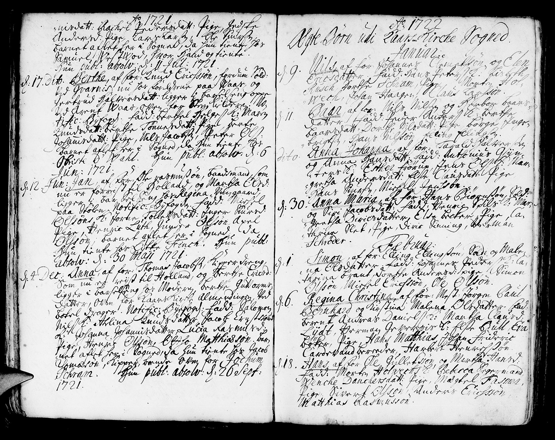 Korskirken sokneprestembete, SAB/A-76101/H/Haa/L0004: Parish register (official) no. A 4, 1720-1750, p. 20