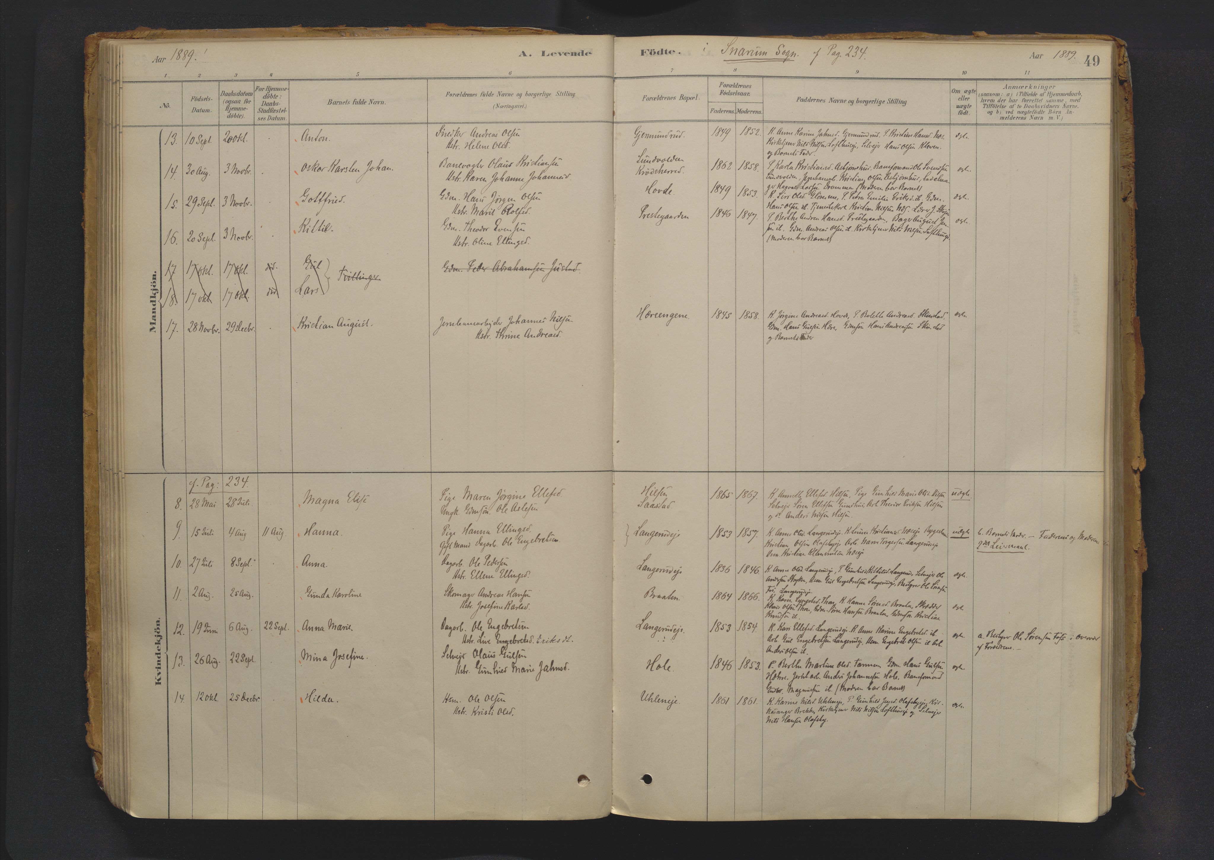 Modum kirkebøker, AV/SAKO-A-234/F/Fa/L0015: Parish register (official) no. 15 /2, 1877-1889, p. 49