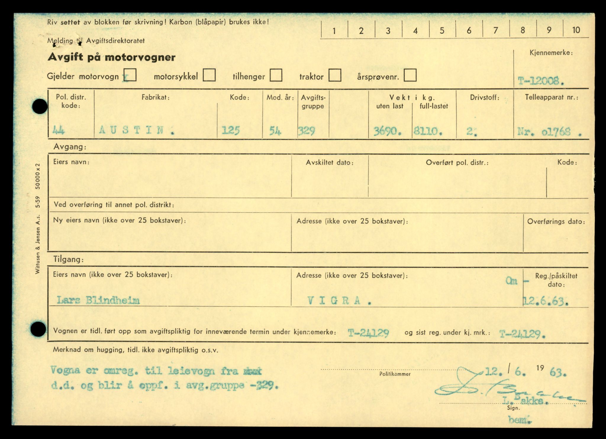 Møre og Romsdal vegkontor - Ålesund trafikkstasjon, AV/SAT-A-4099/F/Fe/L0032: Registreringskort for kjøretøy T 11997 - T 12149, 1927-1998, p. 185