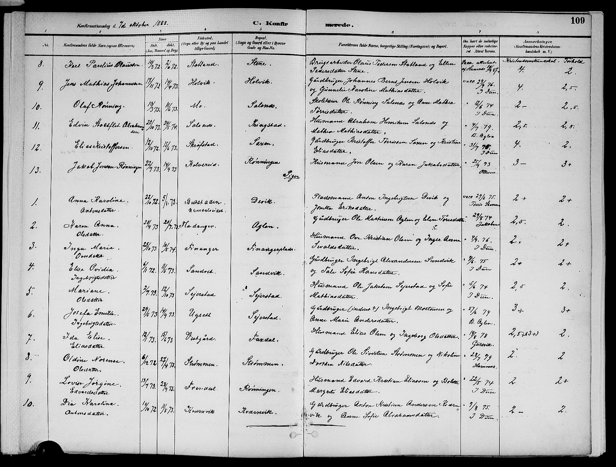 Ministerialprotokoller, klokkerbøker og fødselsregistre - Nord-Trøndelag, SAT/A-1458/773/L0617: Parish register (official) no. 773A08, 1887-1910, p. 109