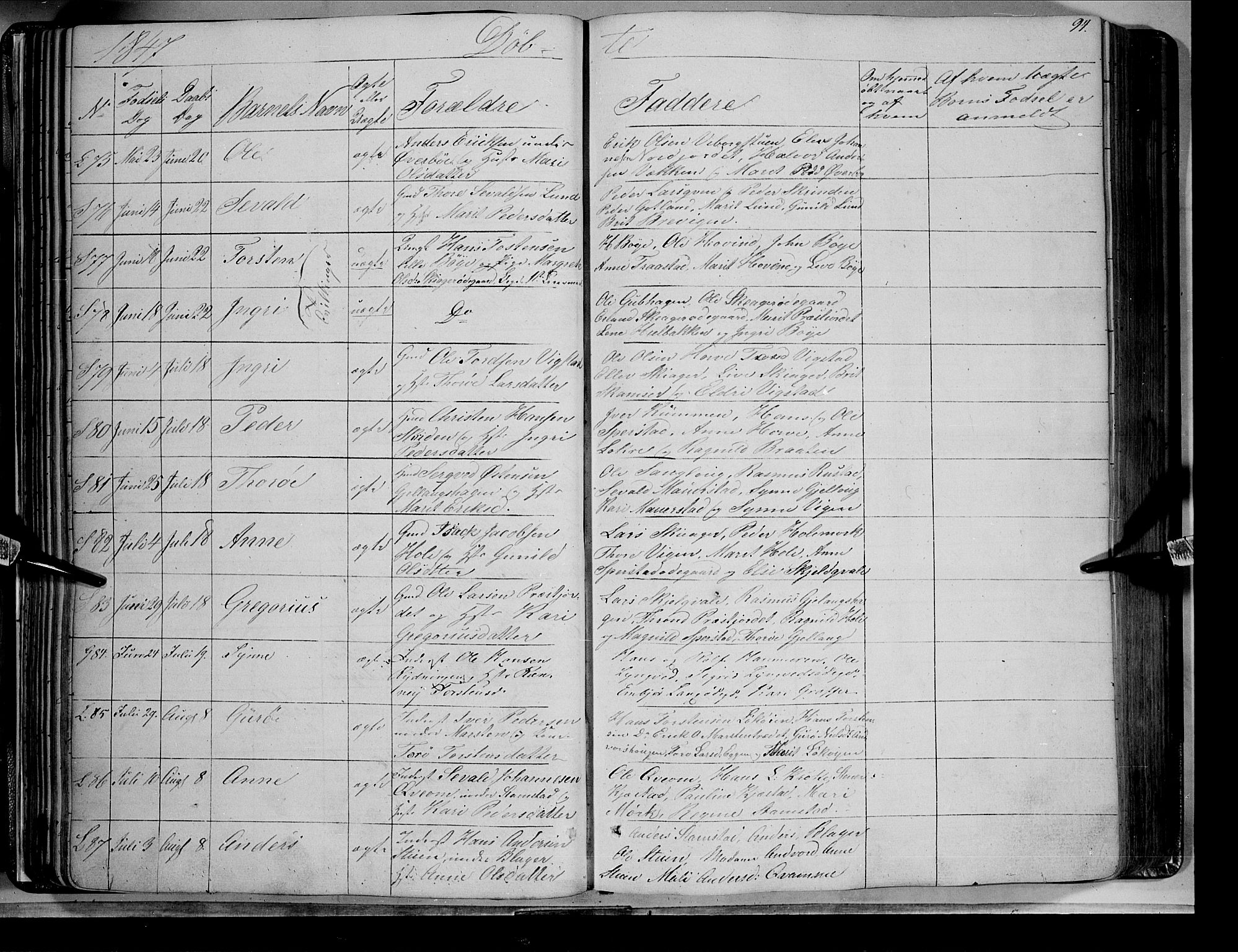 Lom prestekontor, AV/SAH-PREST-070/K/L0006: Parish register (official) no. 6A, 1837-1863, p. 94