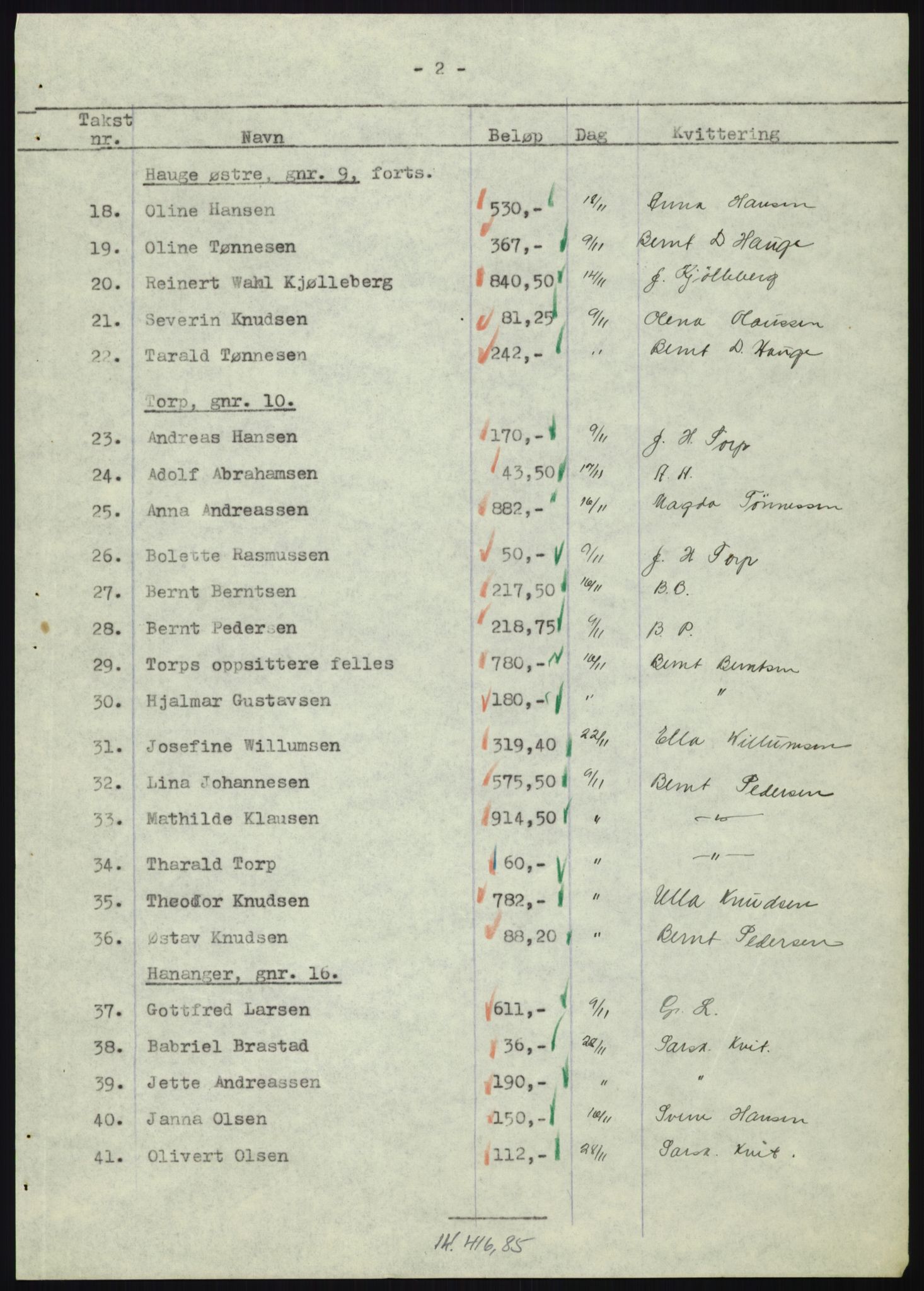 Forsvarsdepartementet, 10. kontor / Oppgjørskontoret, AV/RA-RAFA-1225/D/Db/L0180: Lista oppgjørskontor, 1942-1952, p. 1148