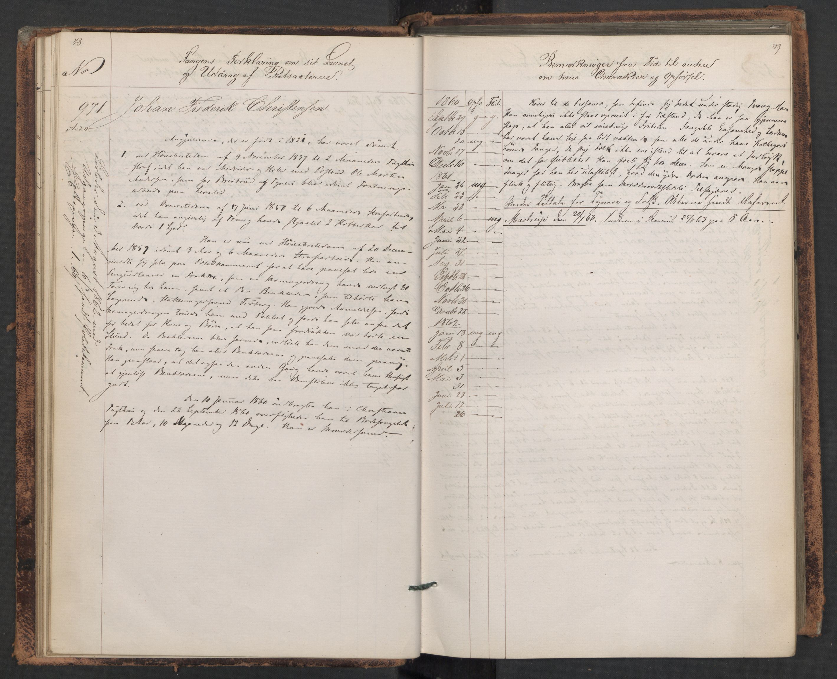 Botsfengslet, AV/RA-S-1539/D/Db/Dbb/L0007: 945b - 258c, 1860-1862, p. 48-49
