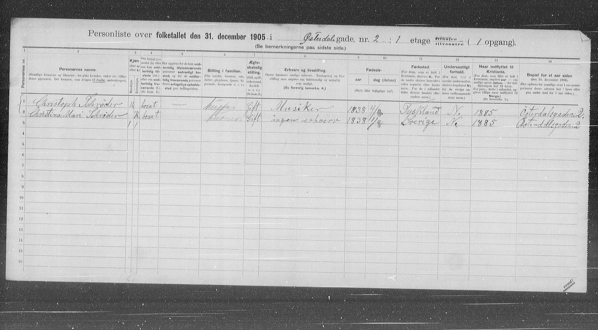 OBA, Municipal Census 1905 for Kristiania, 1905, p. 67794