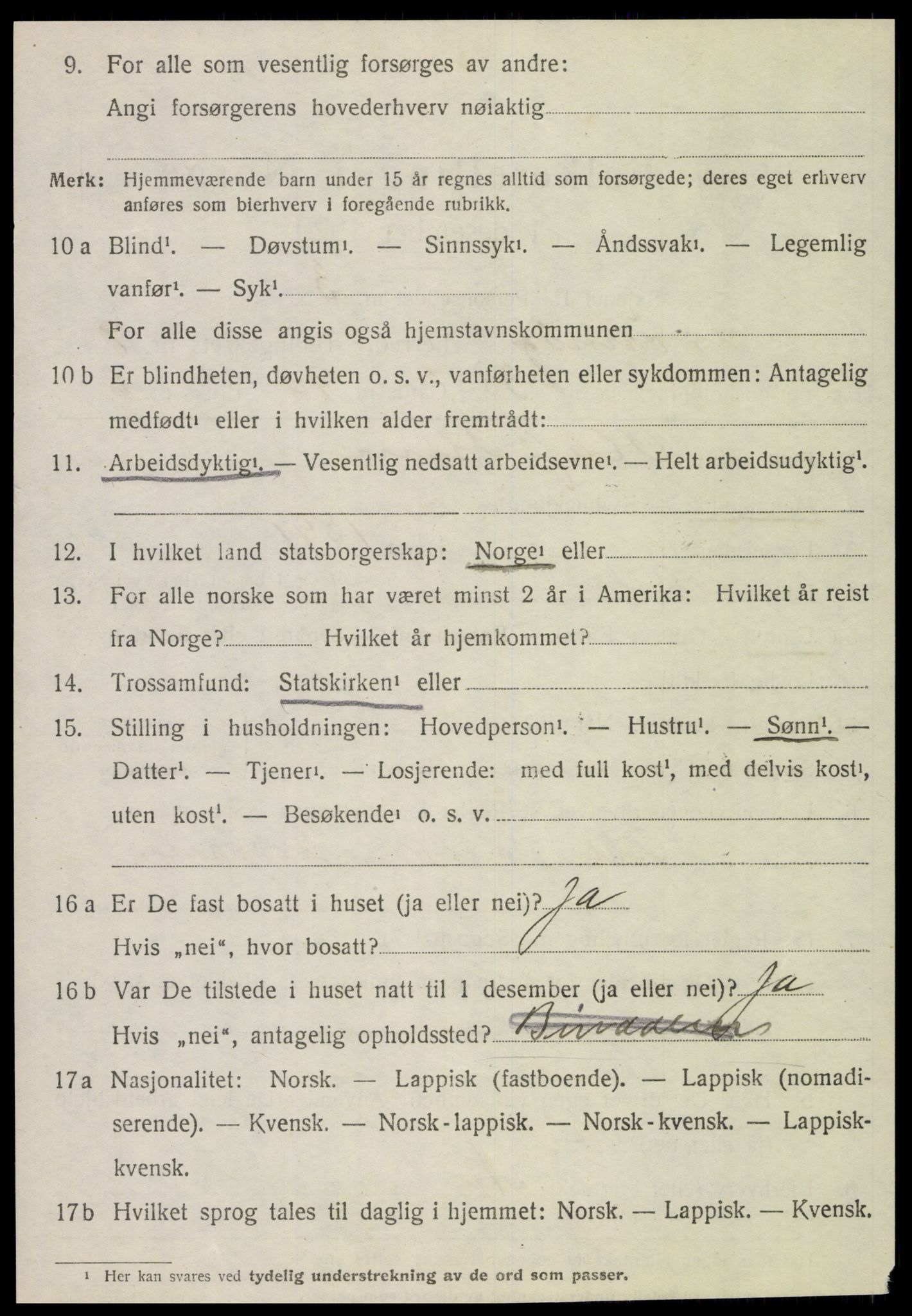 SAT, 1920 census for Brønnøy, 1920, p. 7577